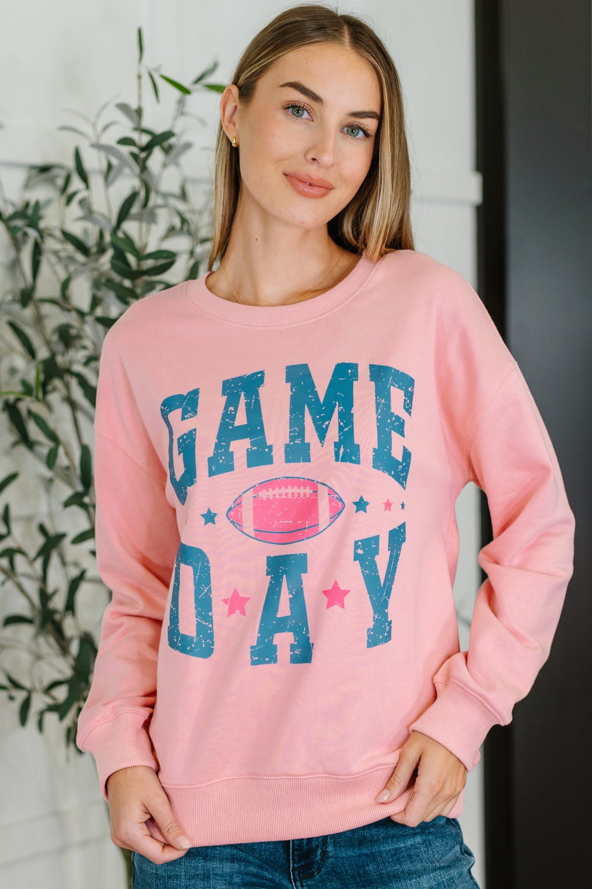 PREORDER: Game Day Graphic Drop Shoulder Sweatshirt - Ships in 4 weeks
