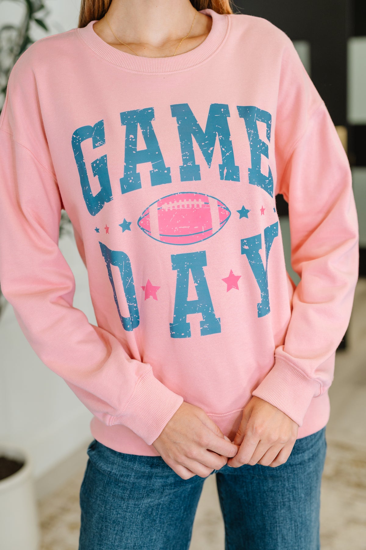 PREORDER: Game Day Graphic Drop Shoulder Sweatshirt - Ships in 4 weeks