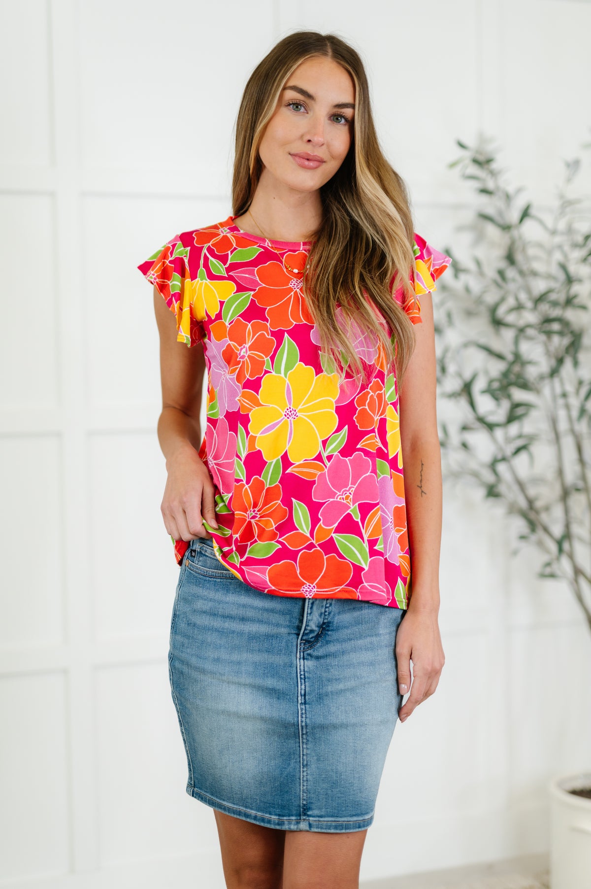 Garden Giggles Flutter Sleeve Top - 5/13/2025