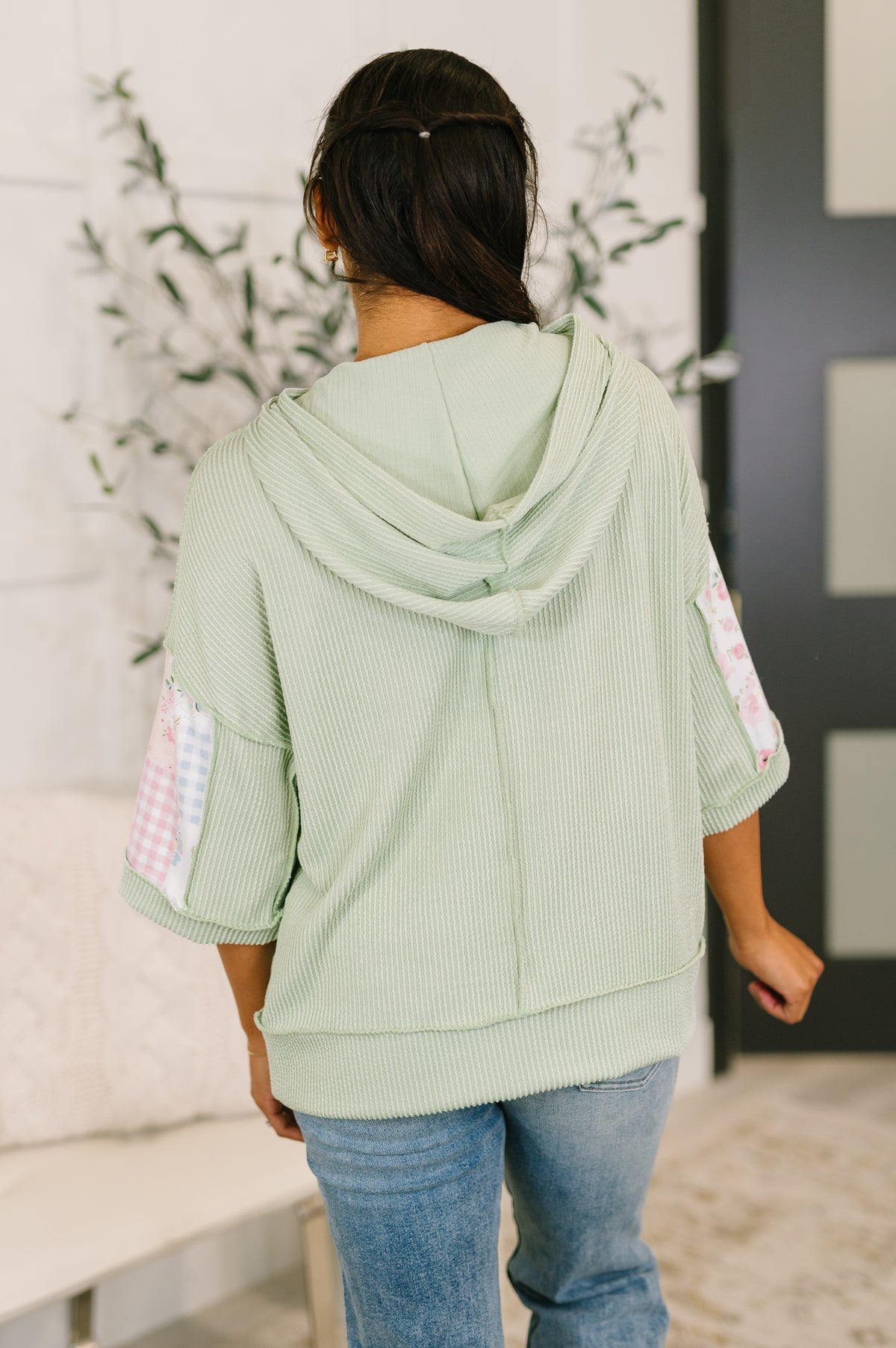 Get My Fixin' Cable Ribbed Knit Hooded Top - 2/24/2026