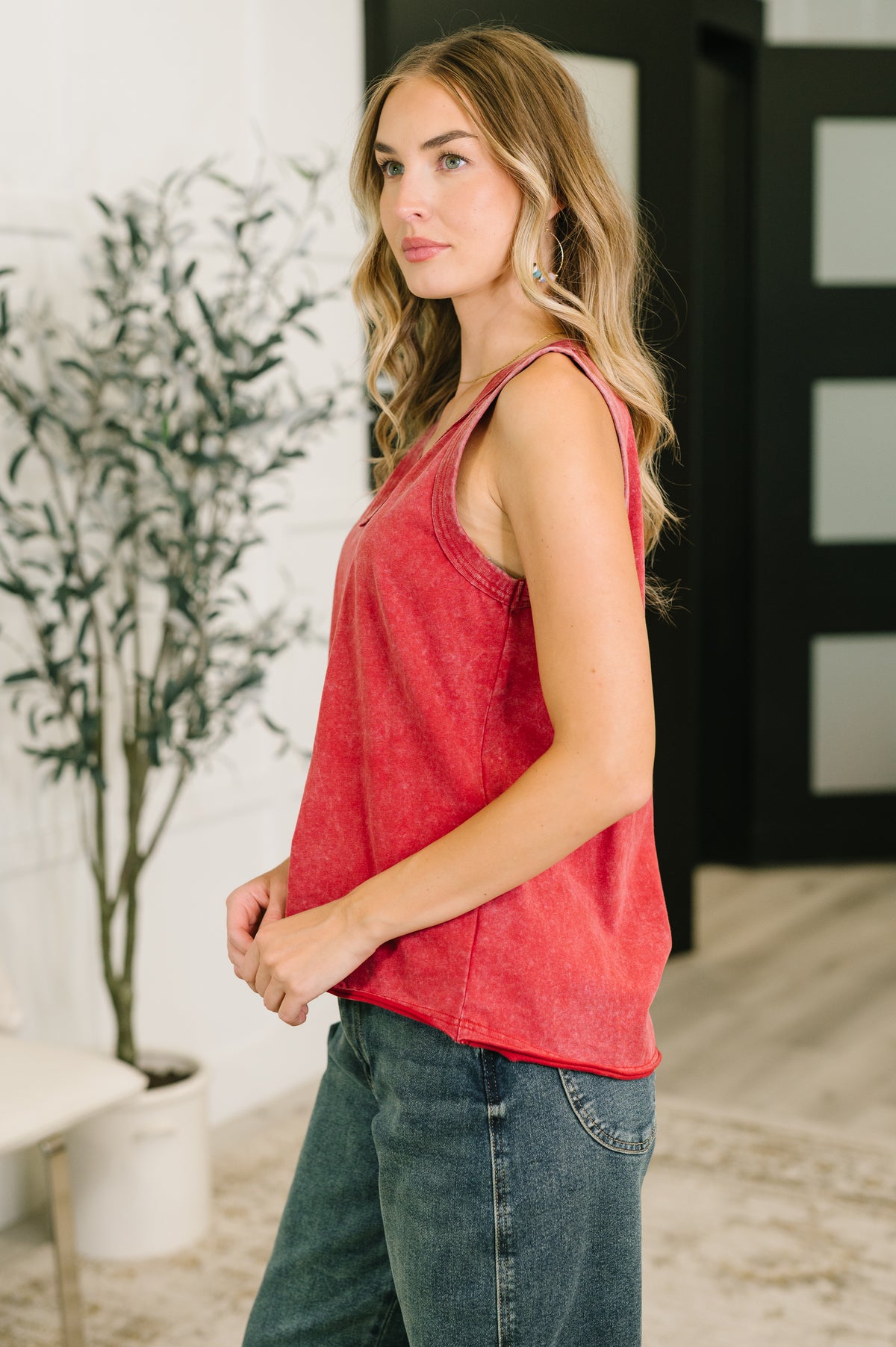 Get it Right V-Neck Mineral Wash Tank - 7/7/2026