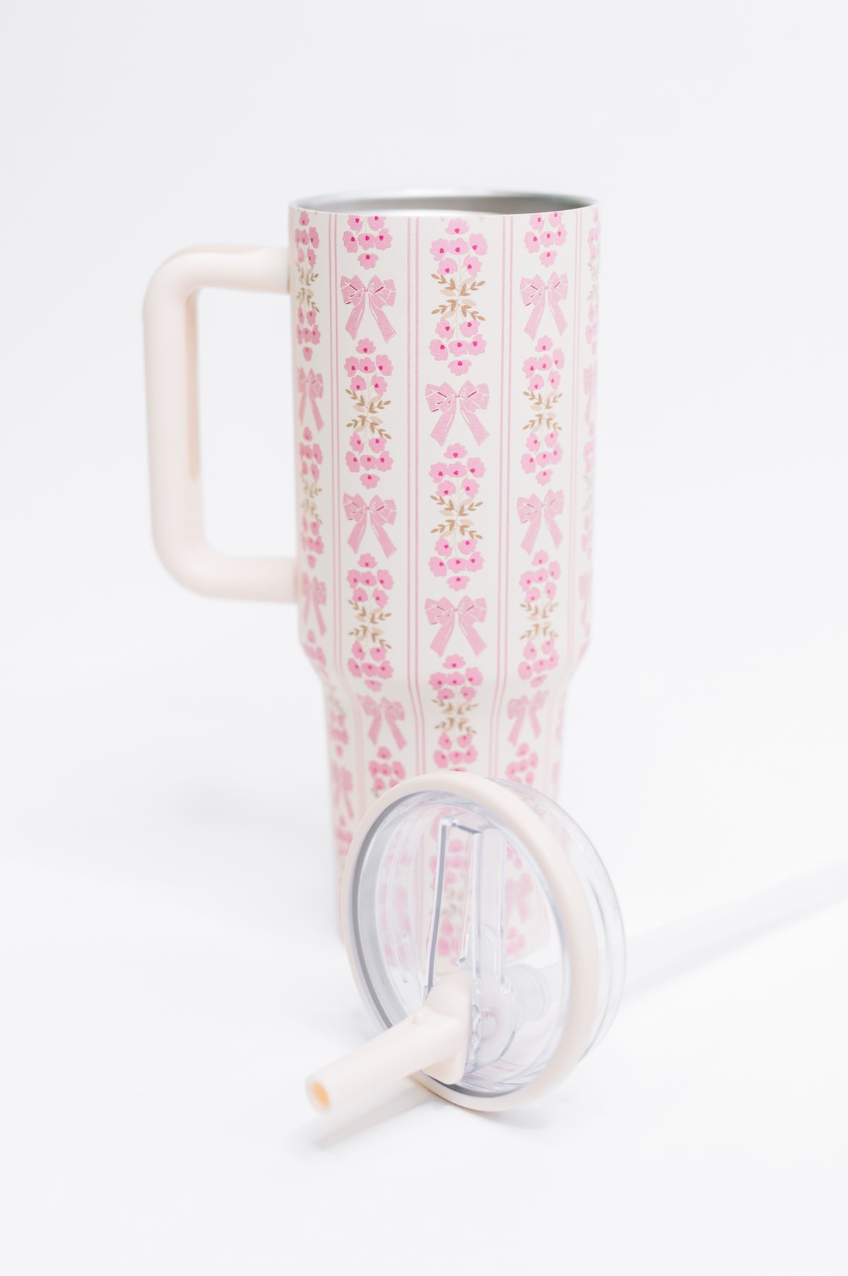 Girly Girl Bow and Floral Tumbler - 11/21/2025