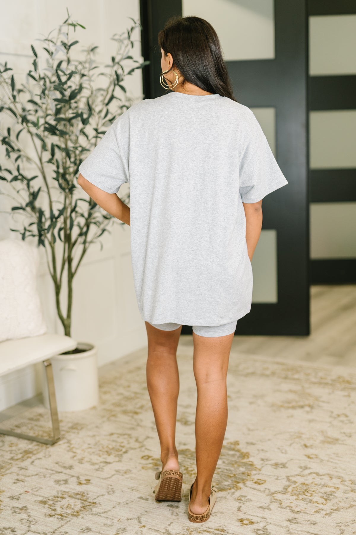 Going Far Top and Biker Short Set in H Grey - 1/14/2026