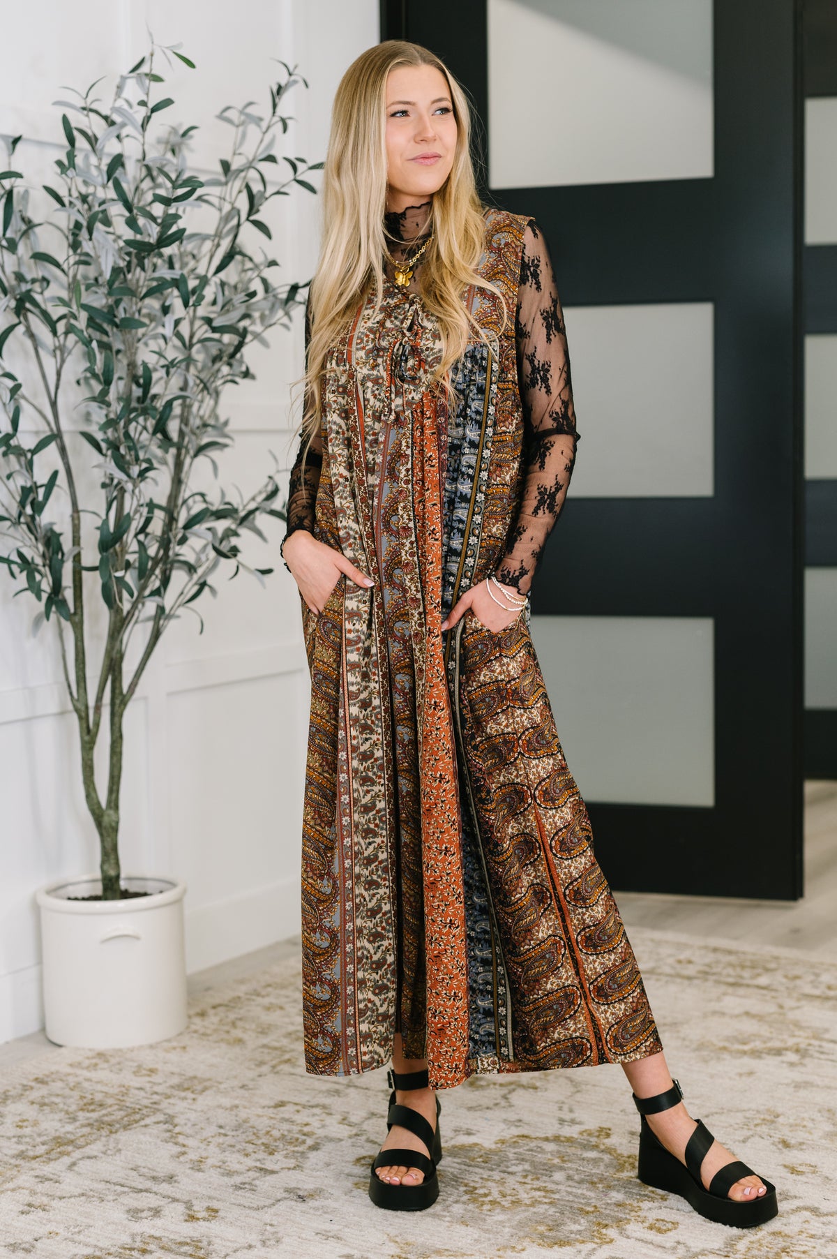 Going with the Flow Mixed Print Jumpsuit - 10/28/2025