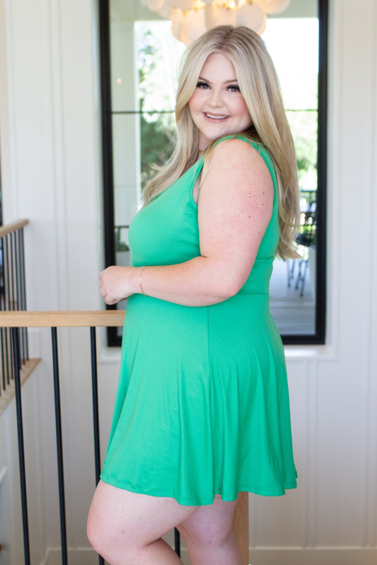 Gorgeous in Green Sleeveless Skort Dress - 8/11/2023