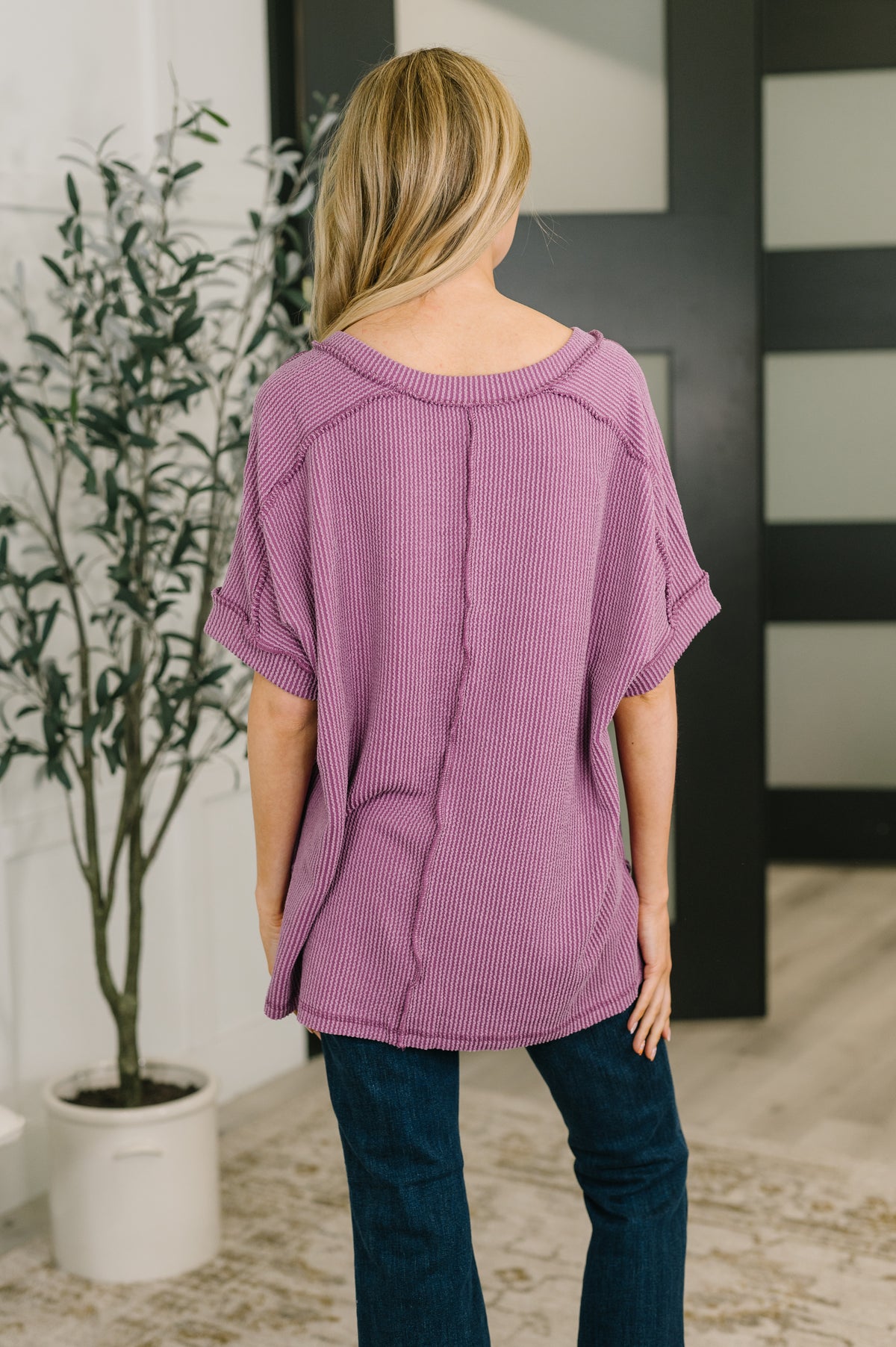 Growing Restless V-Neck Tee in Light Plum - 4/8/2026