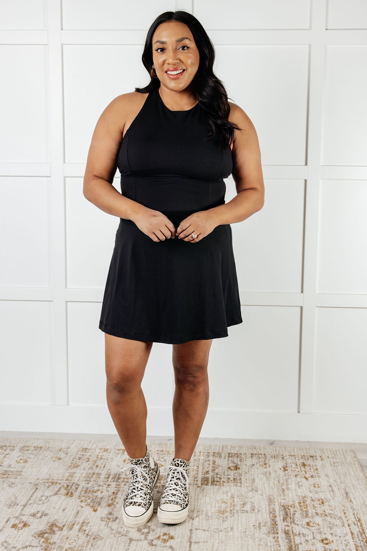 Gym and Tonic Butter Romper Dress in  Black - 1/2/2025