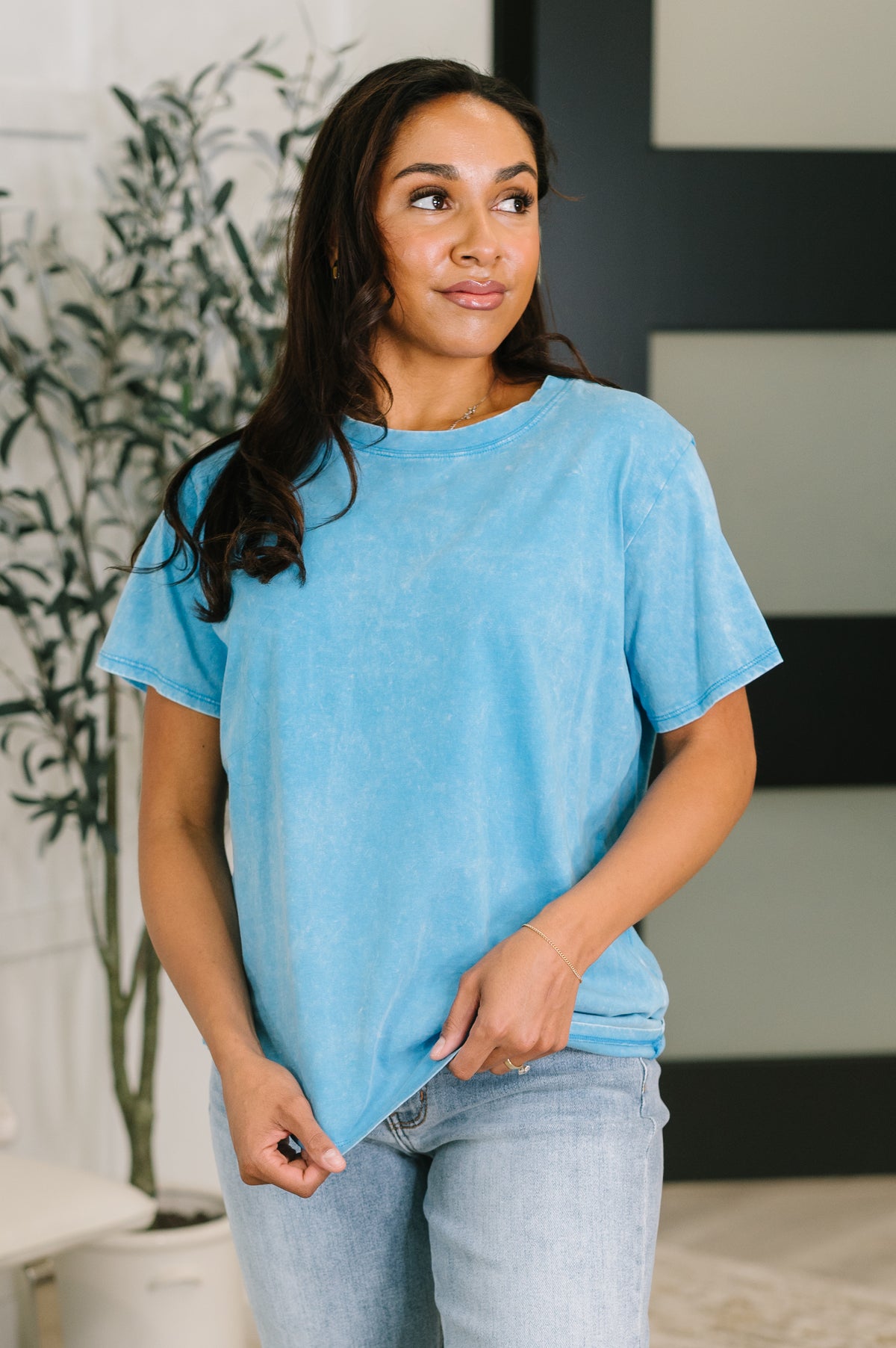 Had to Be There Mineral Wash Tee in Deep Sky - 5/27/2026