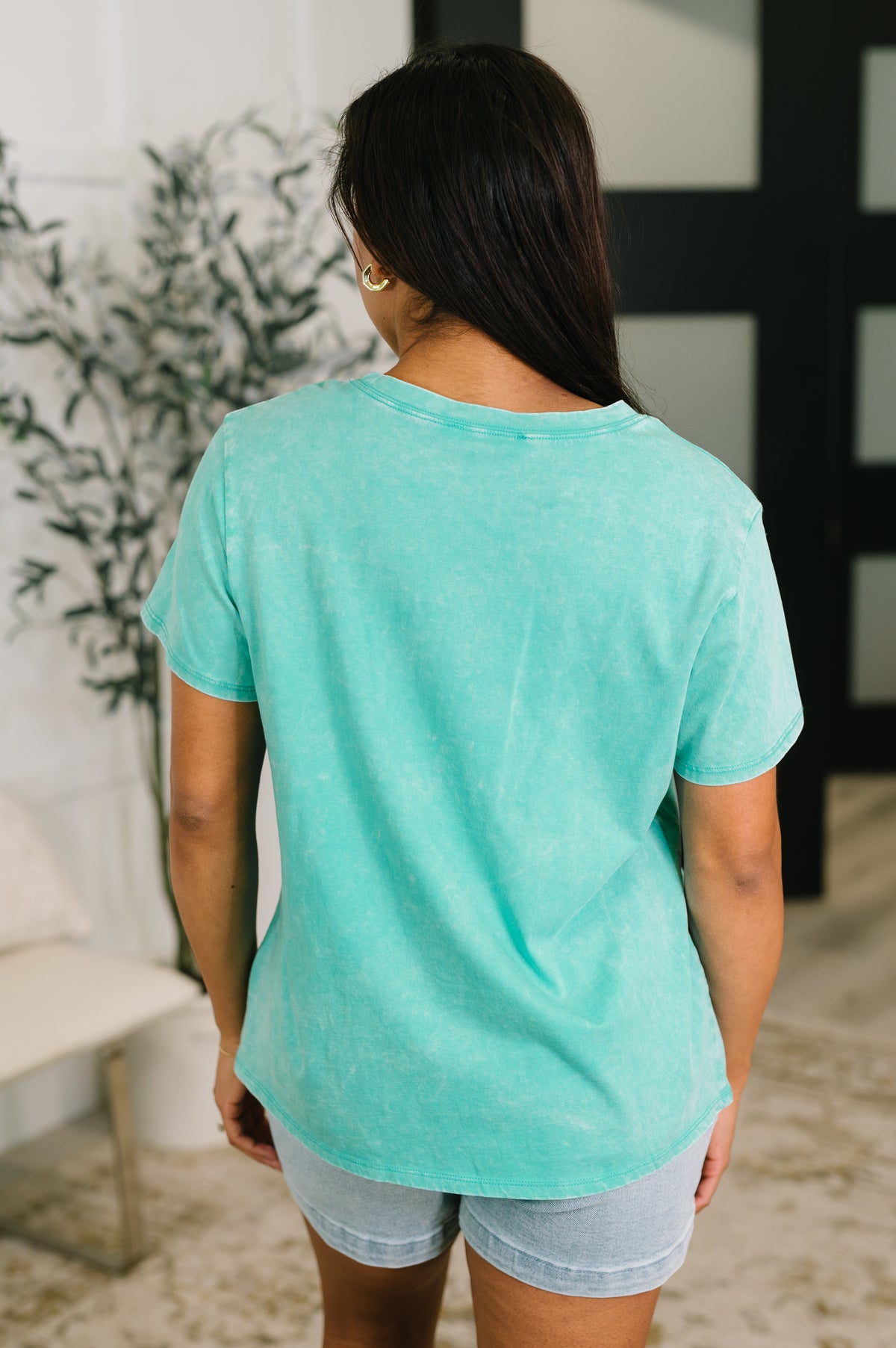 Had to Be There Mineral Wash Tee in Turquoise - 5/27/2026