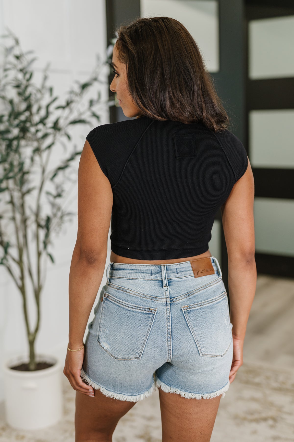 Halfway to Heaven Cropped Top in Black - 7/2/2025