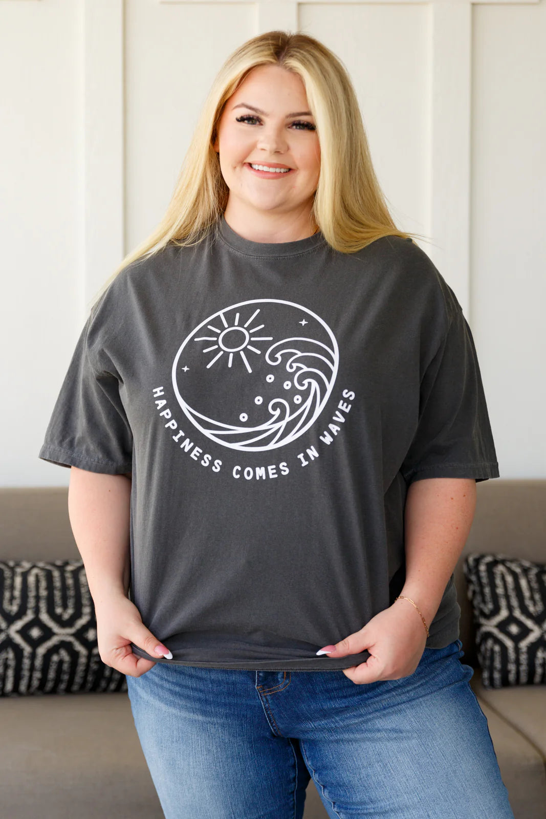 Happiness Comes in Waves Tee - 5/15/2025