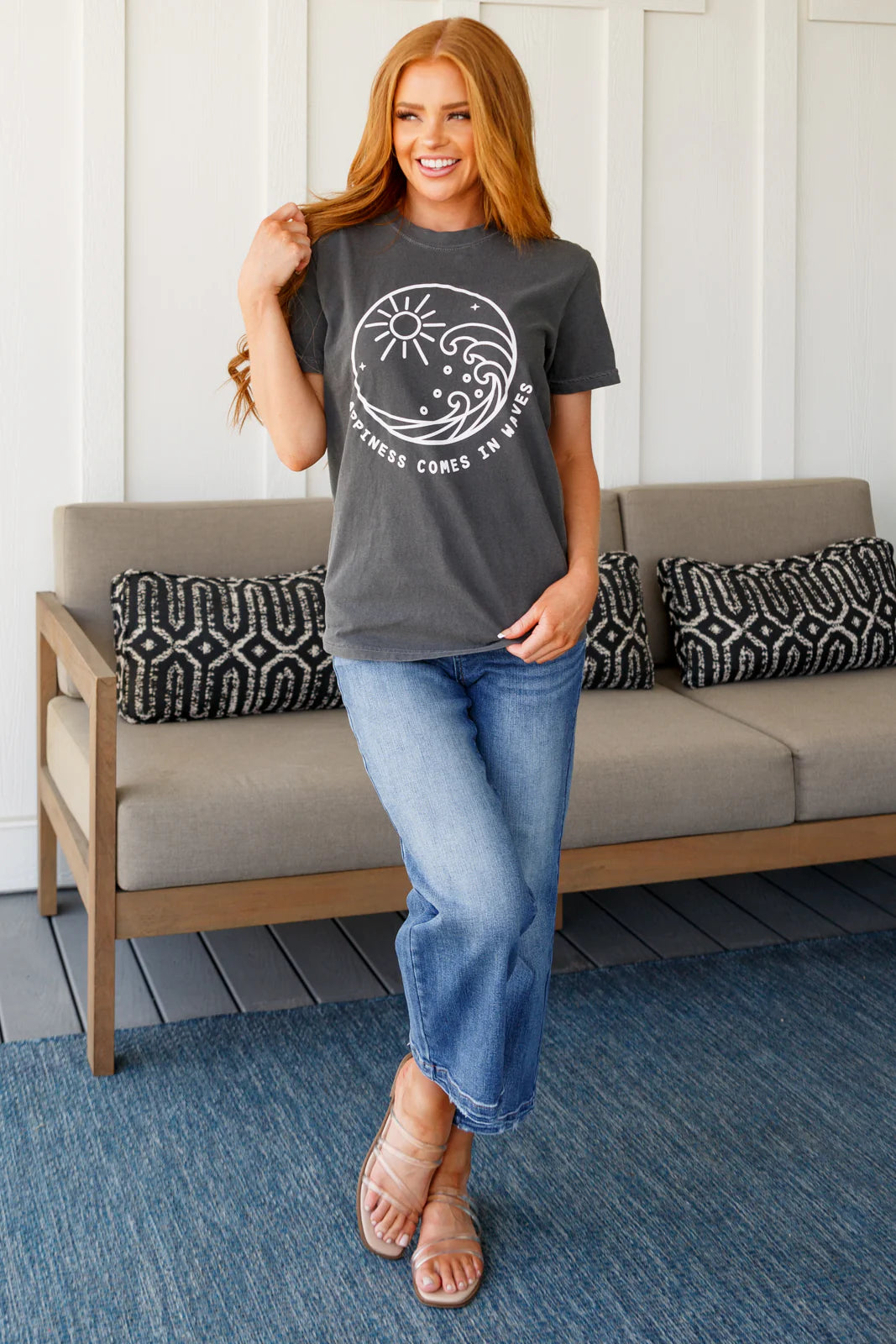 Happiness Comes in Waves Tee - 5/15/2025
