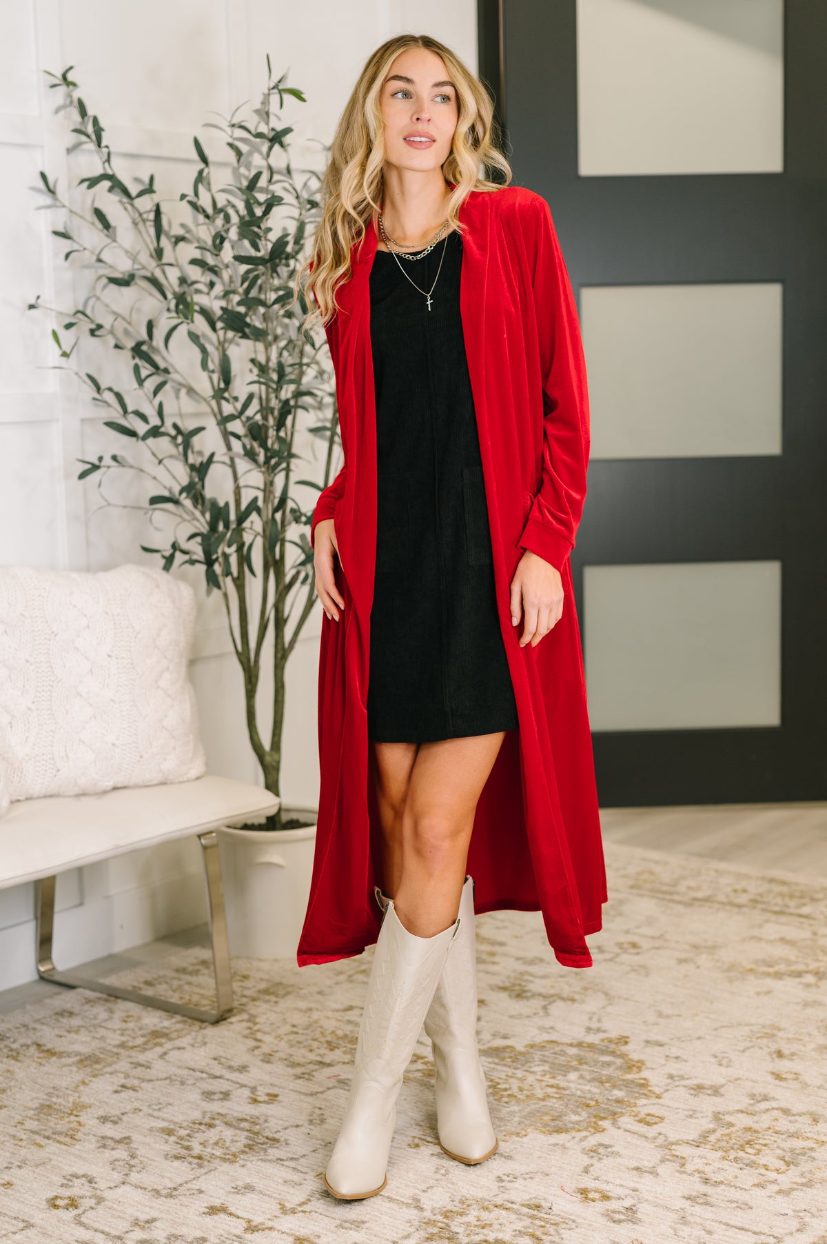 Happy Hours Long Velvet Cardigan - 12/5/2025