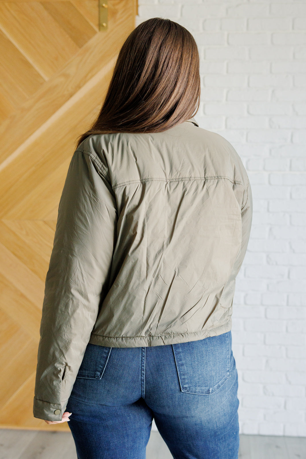 Hear Me Out Lightweight Puffer Jacket in Olive - 10/16/2025