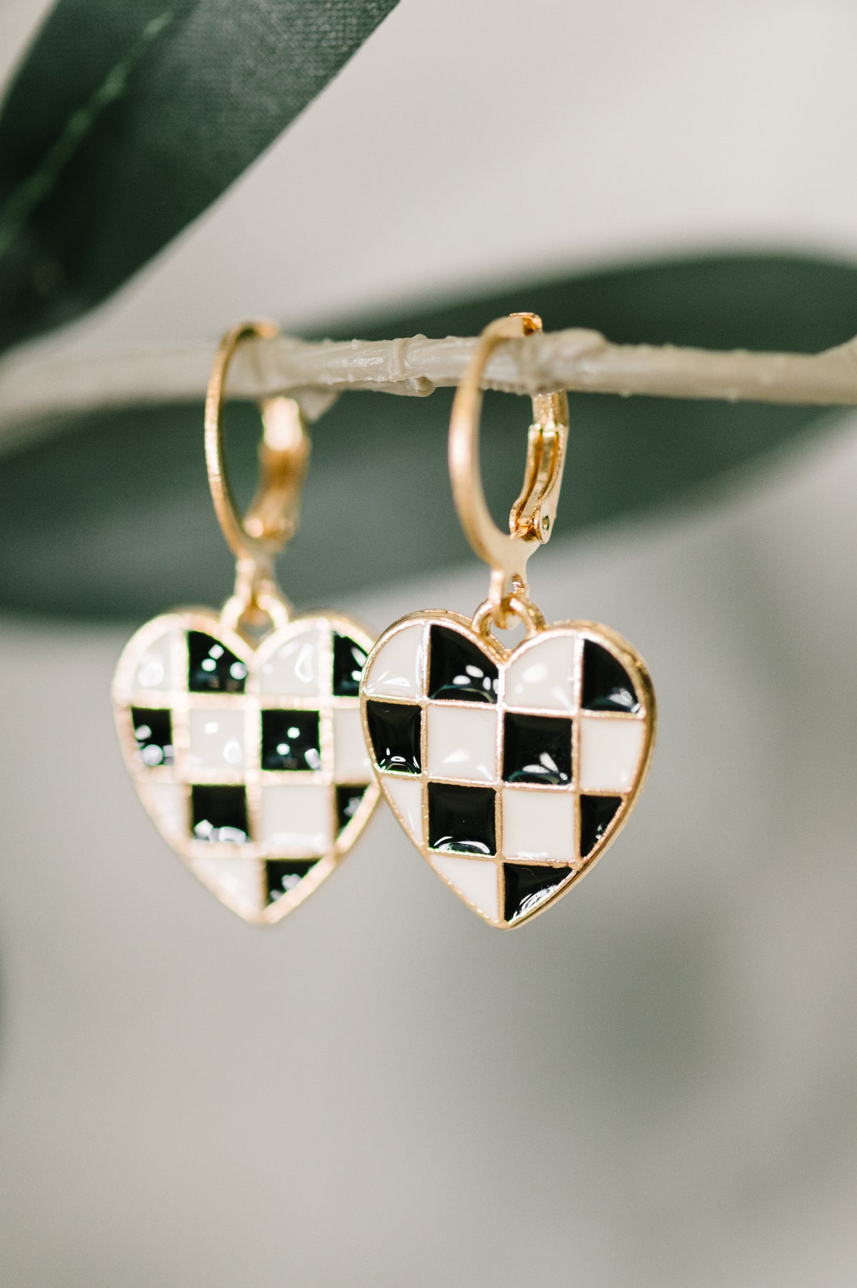 Heartbreaker Check Dangle Earrings - 7/24/2026