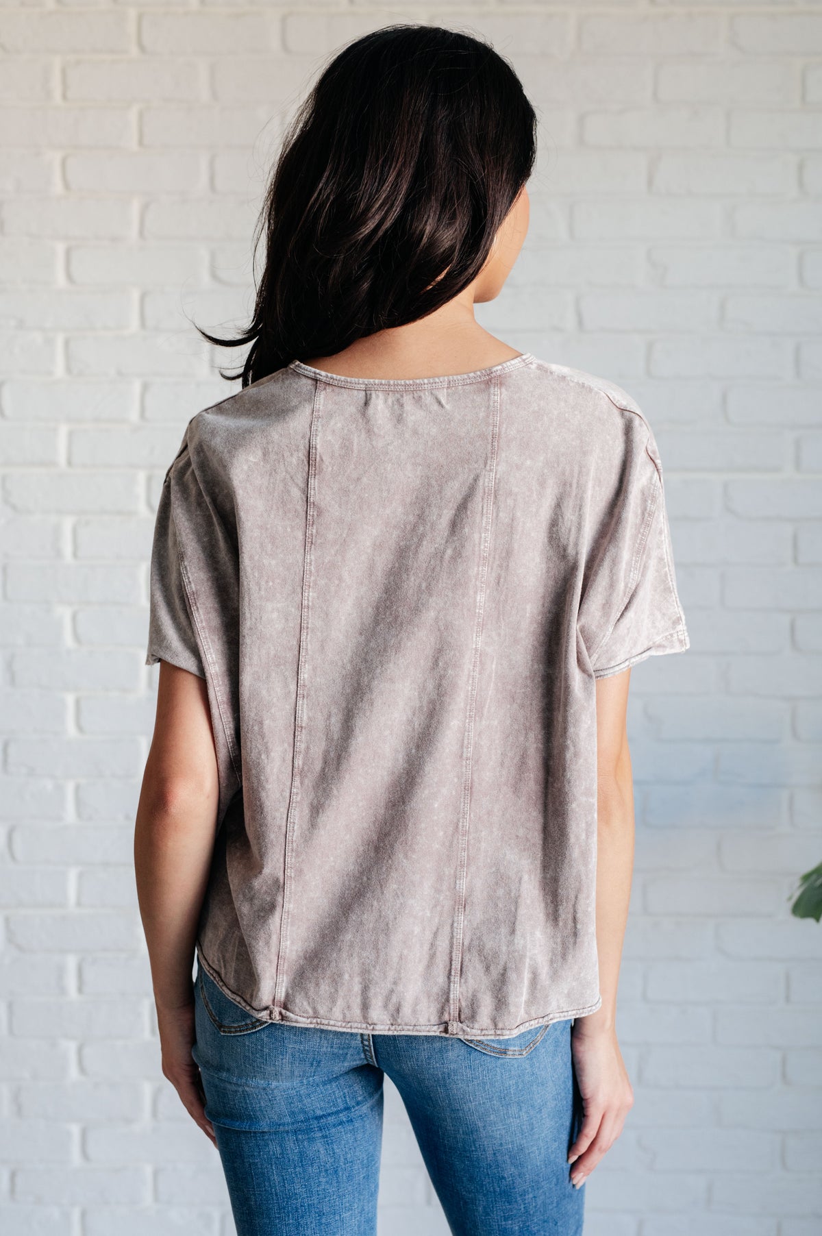 Here for the Vibes Mineral Wash Spliced Tee - 6/19/2025