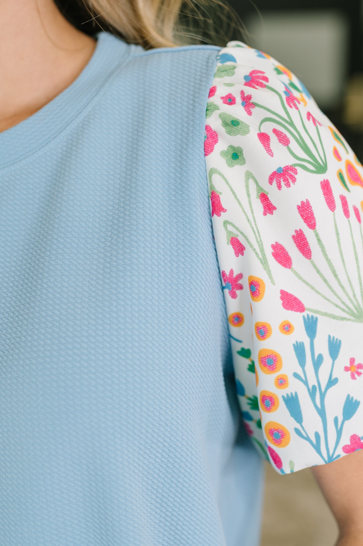High Expectations Contrast Puff Sleeve Blouse - 6/12/2026