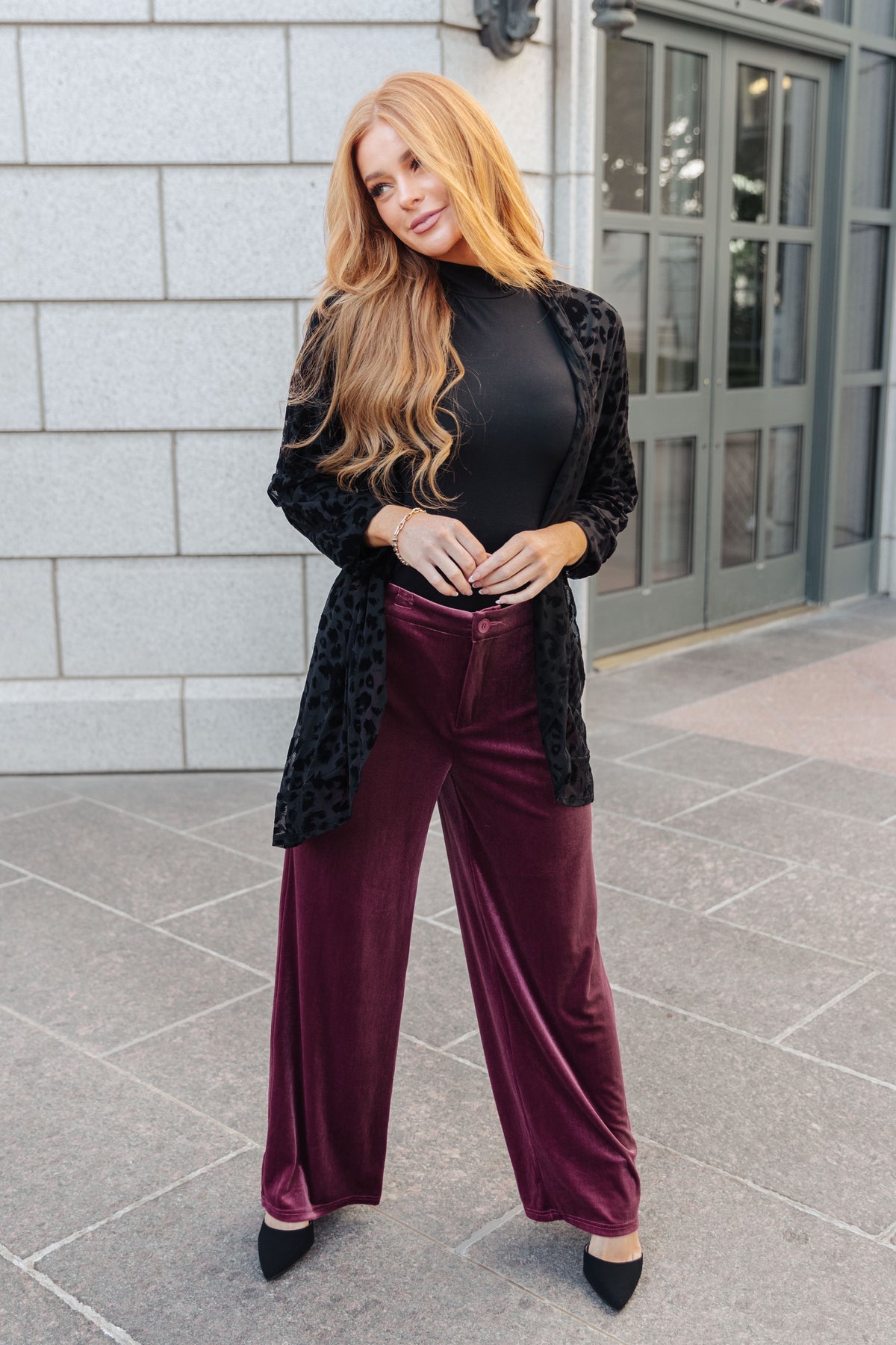 High Society Velvet Wide Leg Trousers - 11/6/2023