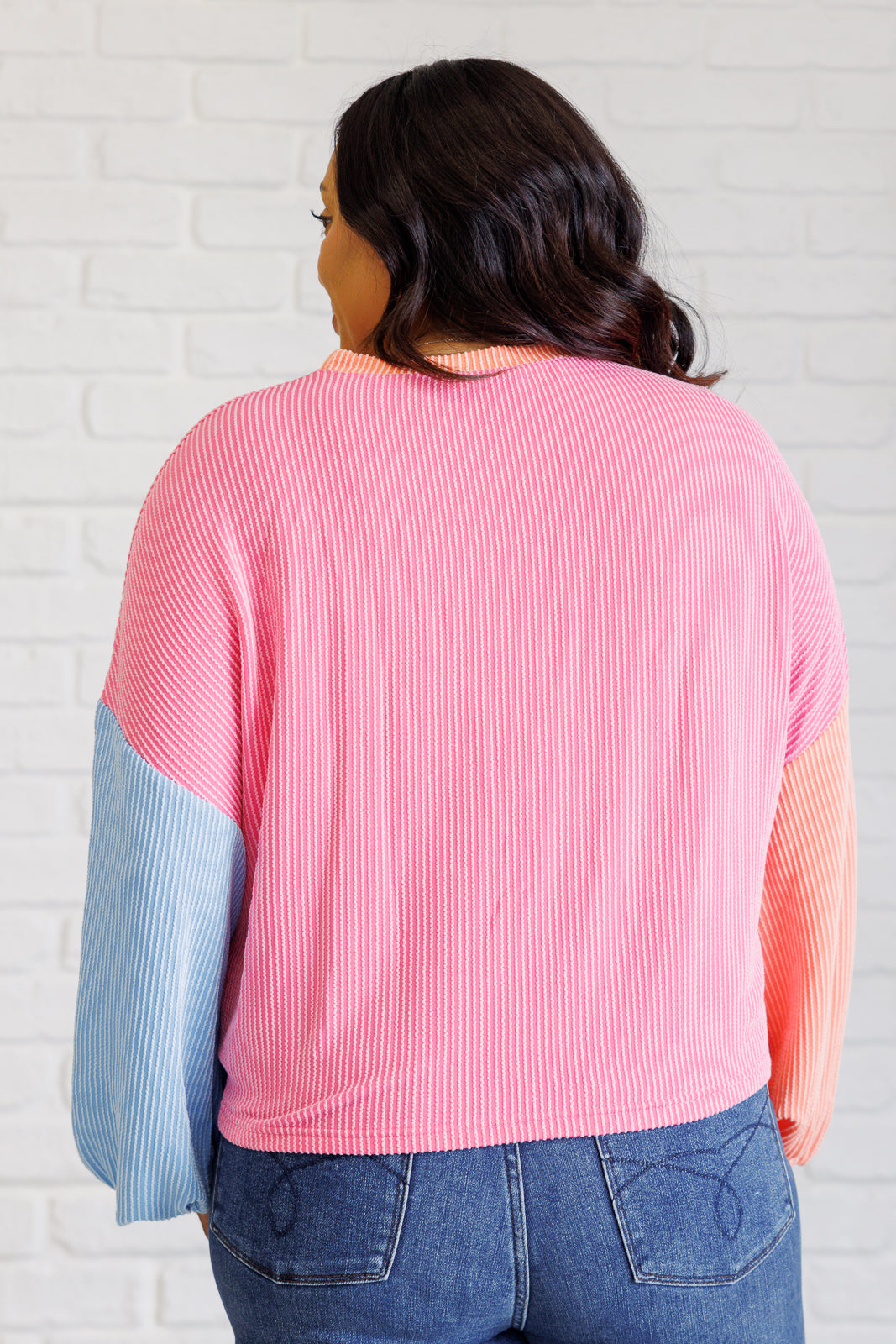 Hit Me With Your Best Shot Colorblock Top in Bright Pink - 11/29/2024