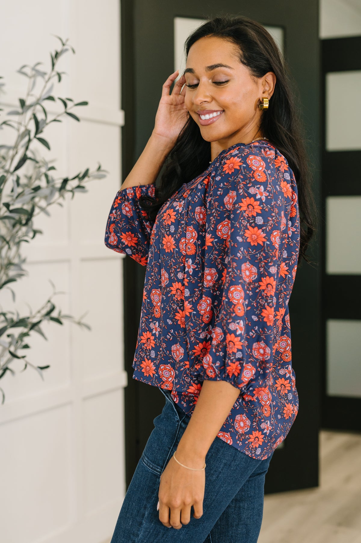 Hitherto Unknown Floral Babydoll Blouse - 10/20/2025