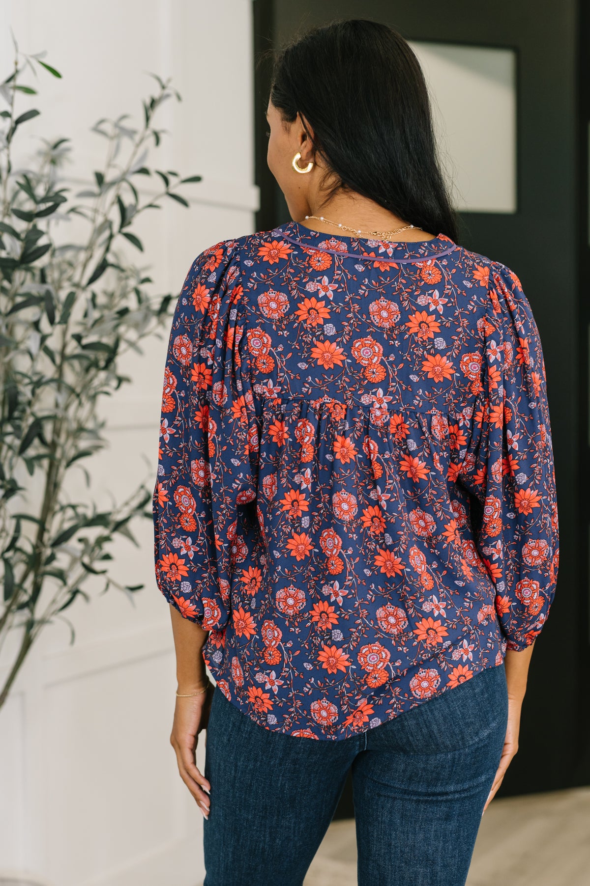 Hitherto Unknown Floral Babydoll Blouse - 10/20/2025