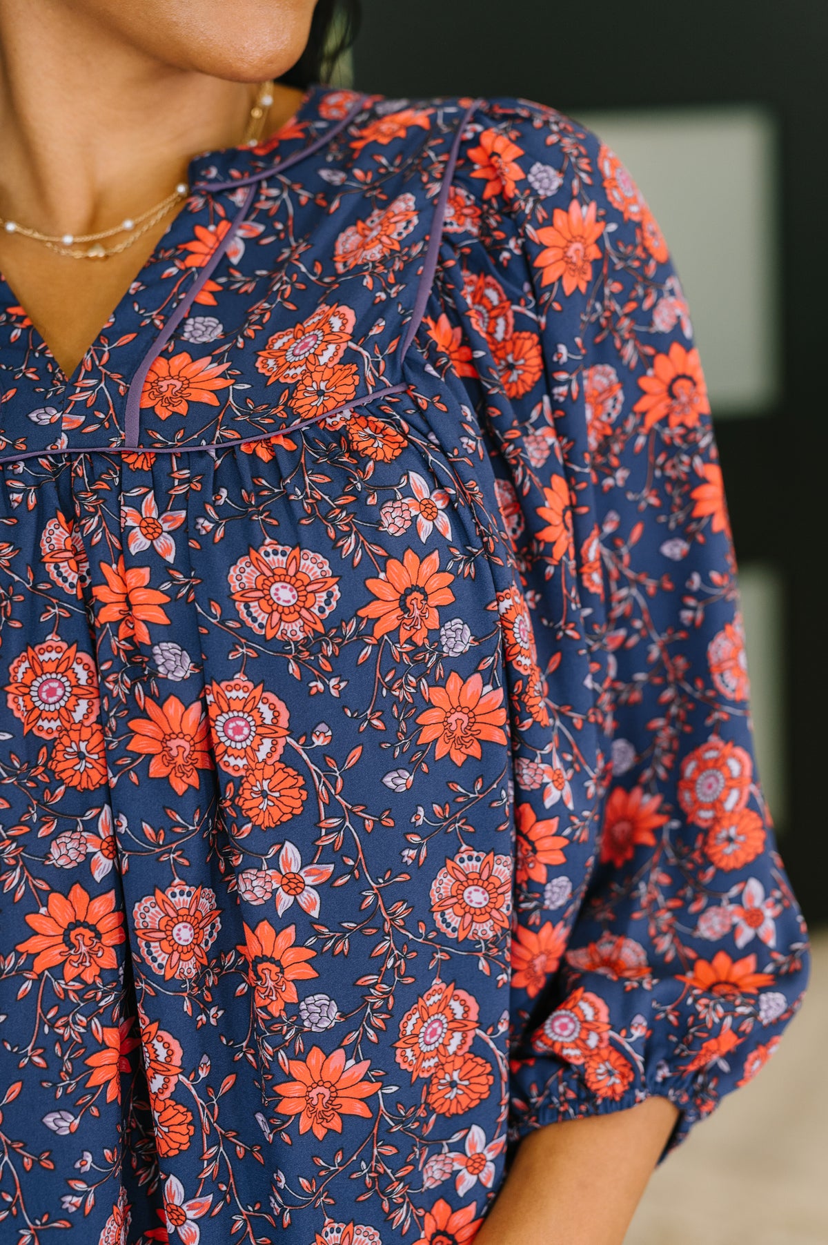 Hitherto Unknown Floral Babydoll Blouse - 10/20/2025
