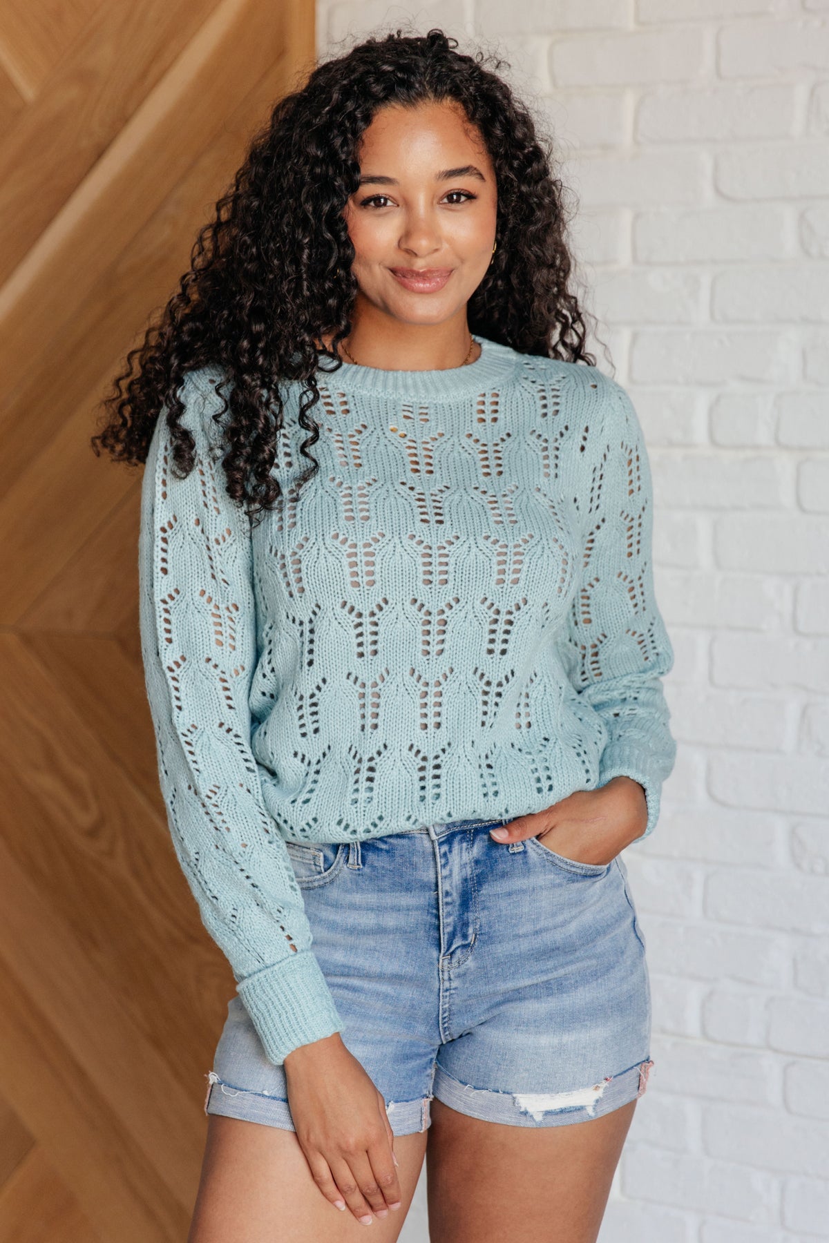 Hole In One Sheer Pointelle Knit Sweater - 1/15/2026
