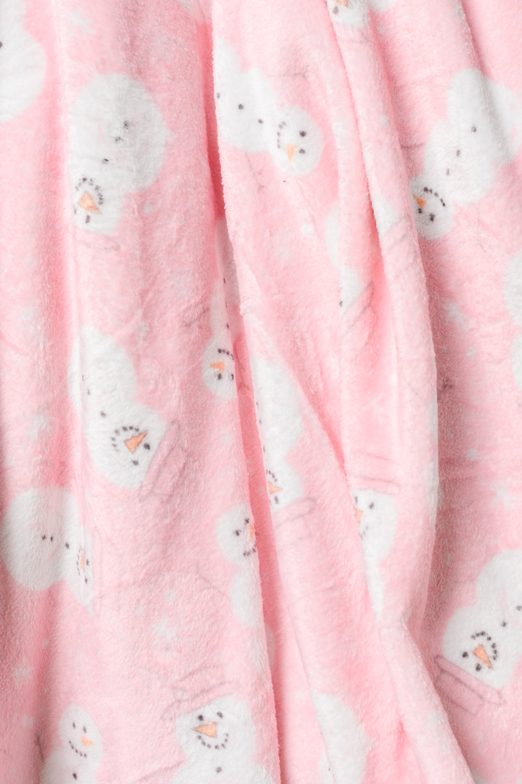 Holiday Fleece Blanket in Pink Snowman - 11/20/2023