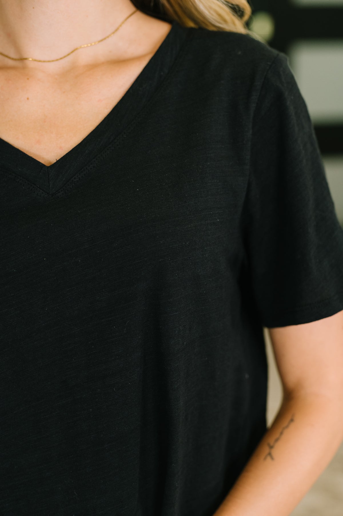 I Don't Have to Choose V-Neck Tee in Black - 7/10/2026