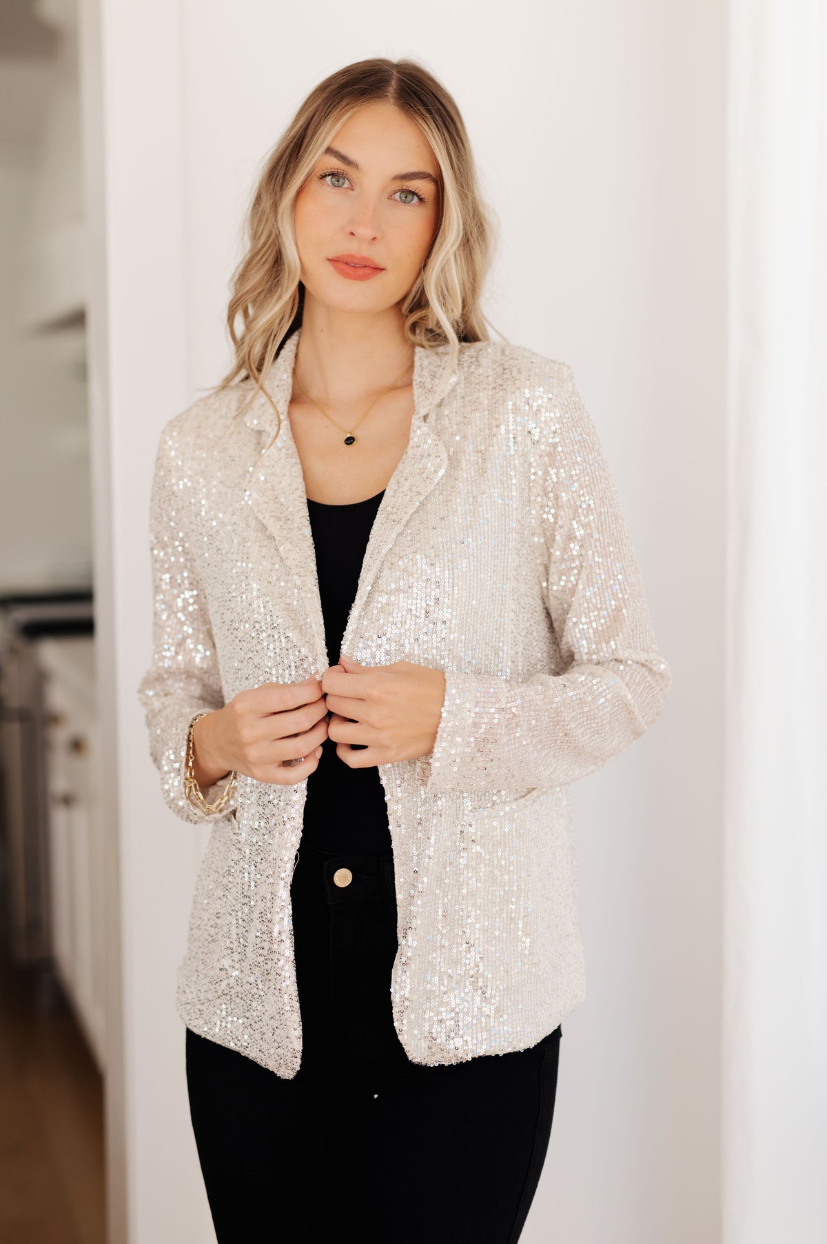 I Know You're Busy Sequin Blazer - 10/24/2023
