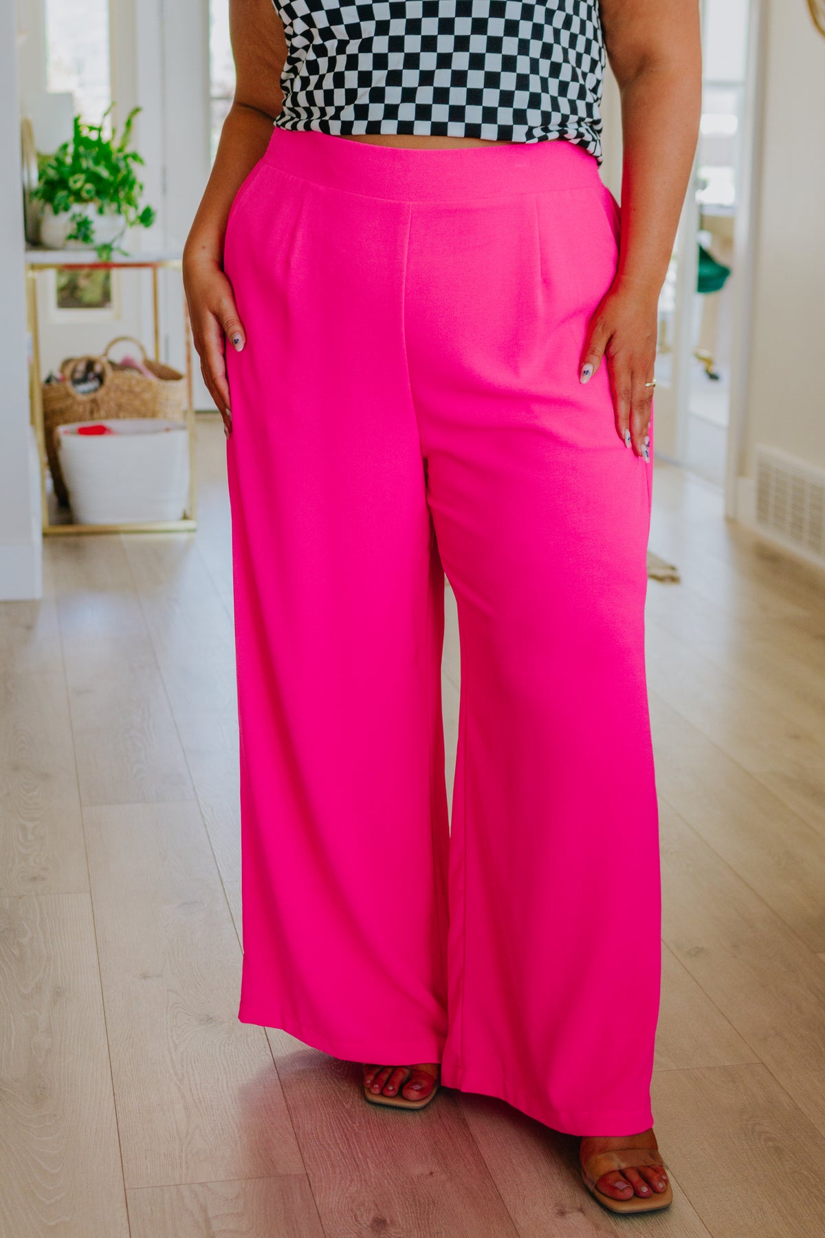 I Love These High Rise Wide Leg Pants in Hot Pink - 8/3/2023