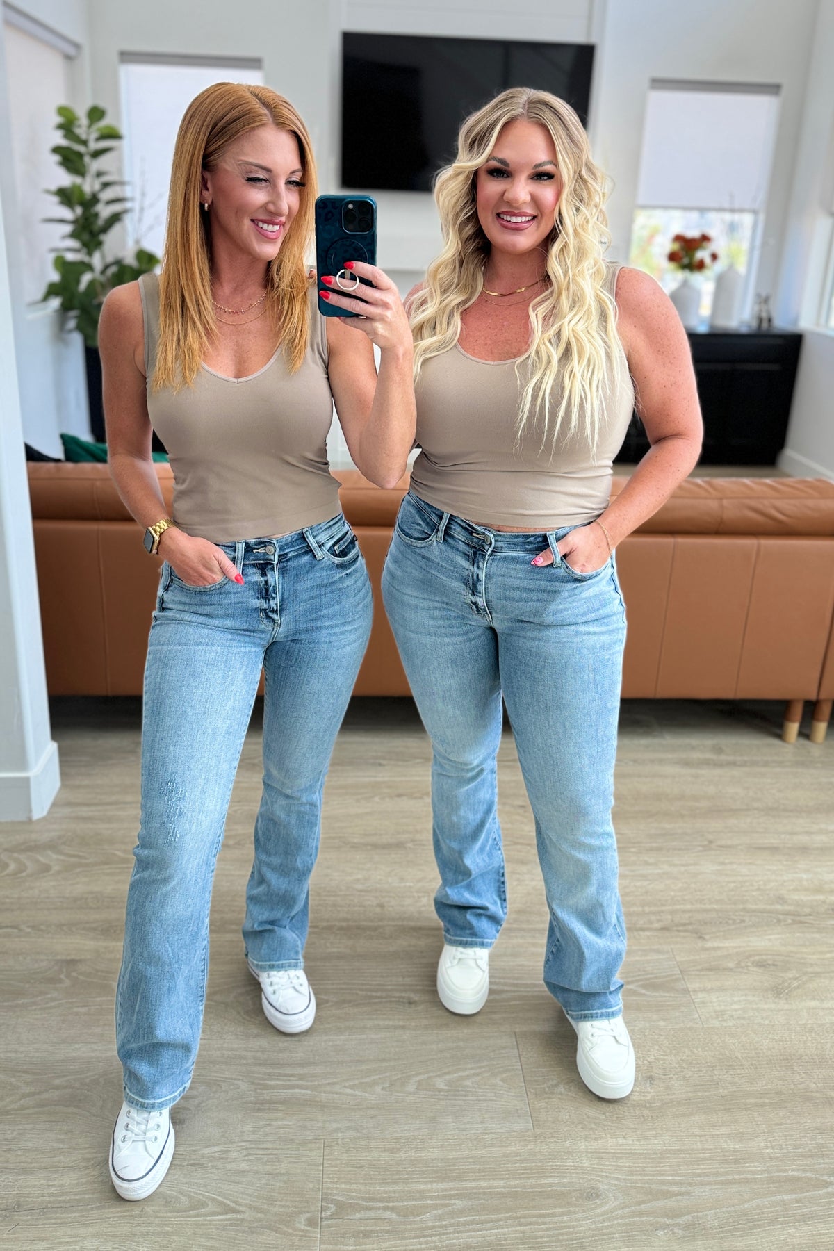 Alana Mid Rise Clean Bootcut Jeans - 8/14/2024