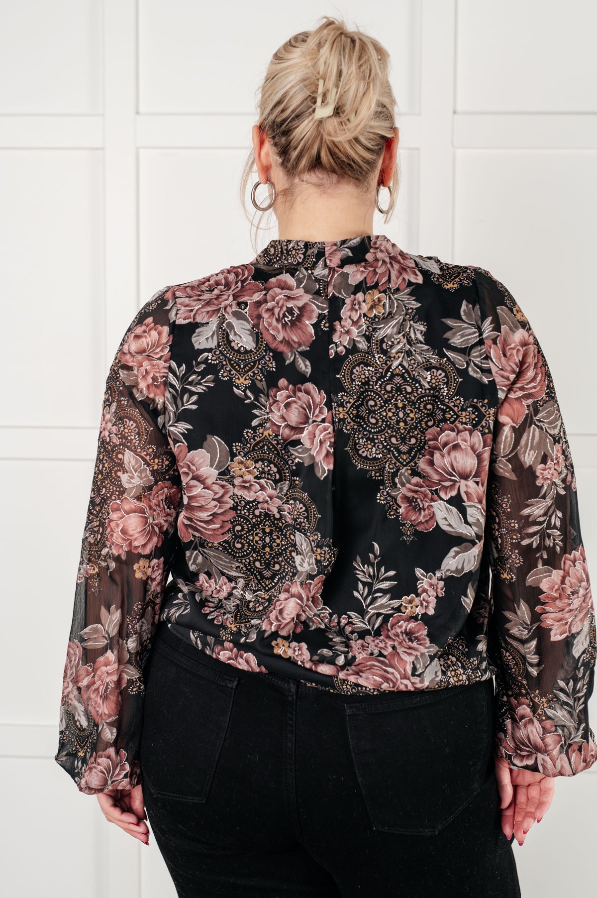 I Wish We Had it All Surplice Floral Blouse - 12/10/2024