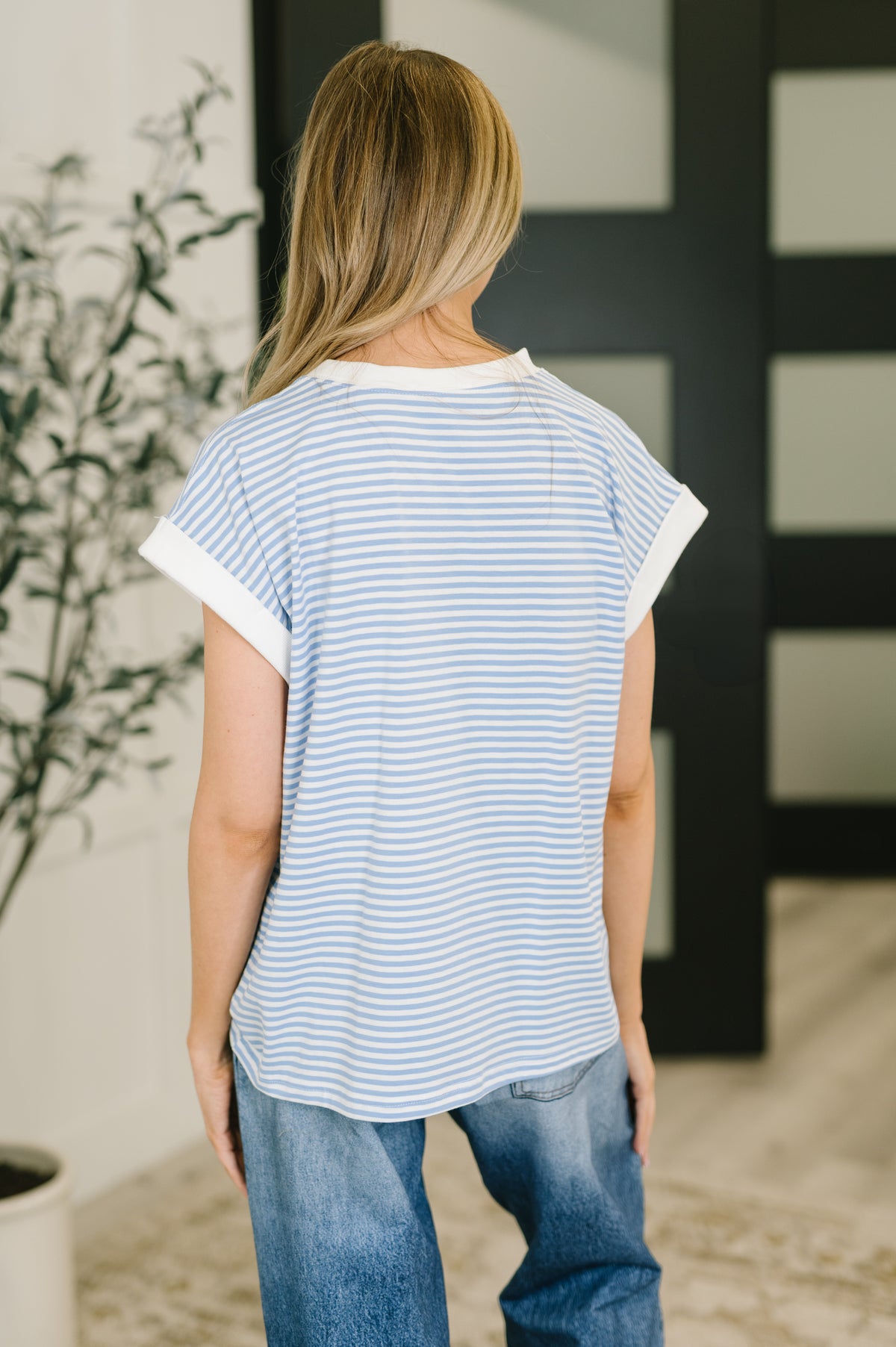 I Wouldn't Mind Short Sleeve Top in Cornflower Blue - 2/11/2026