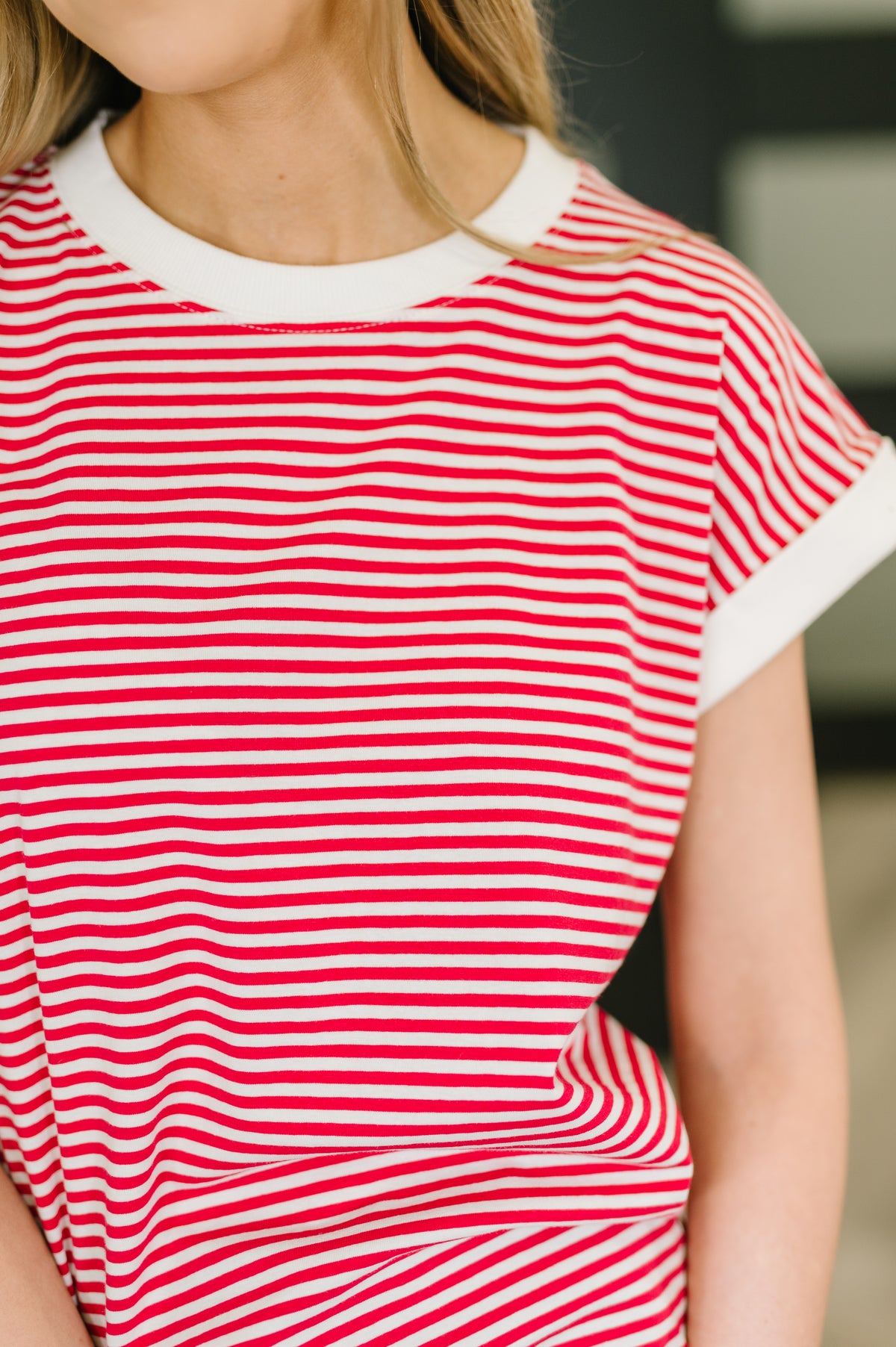 I Wouldn't Mind Short Sleeve Top in Ruby - 2/11/2026