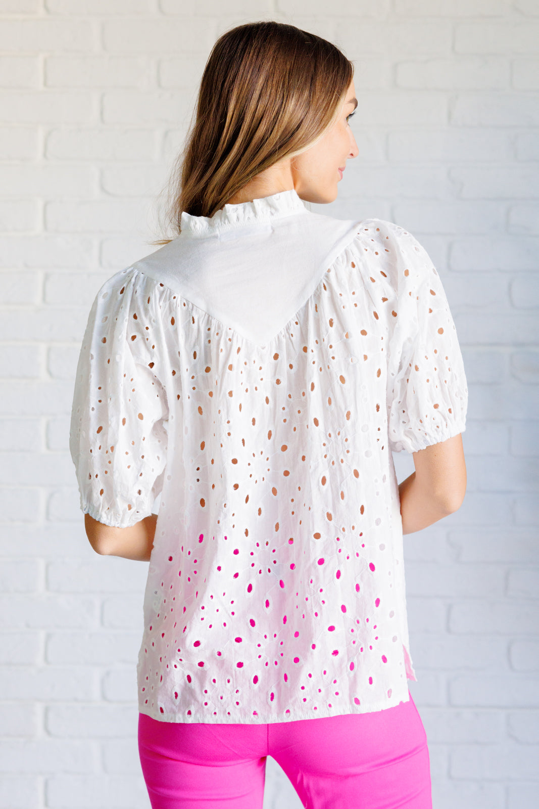 I'll Let You Know Eyelet Lace Blouse - 9/17/2024