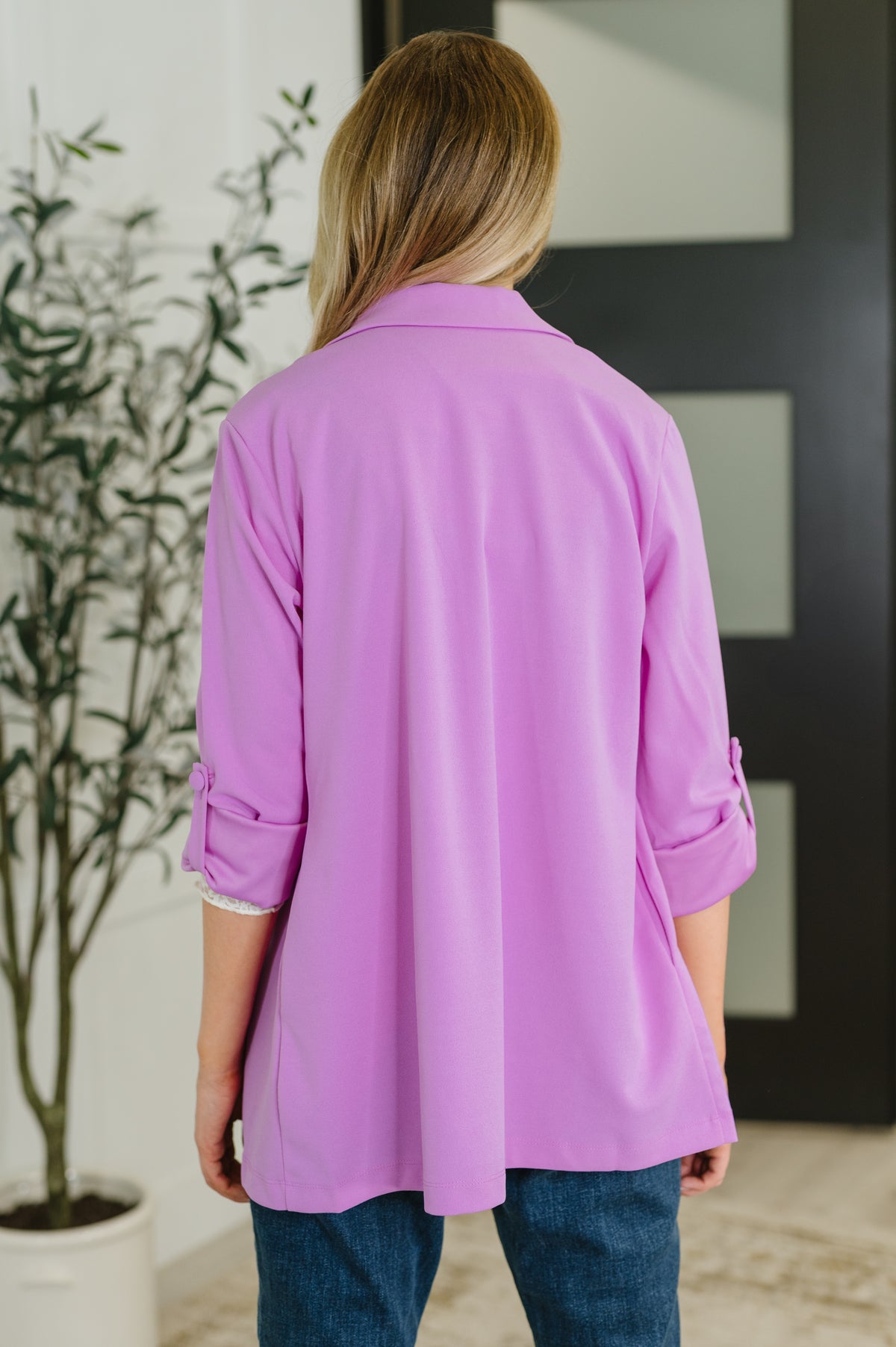 I'm Really That Gal Open Front Blazer in Orchid Glow - 8/11/2025