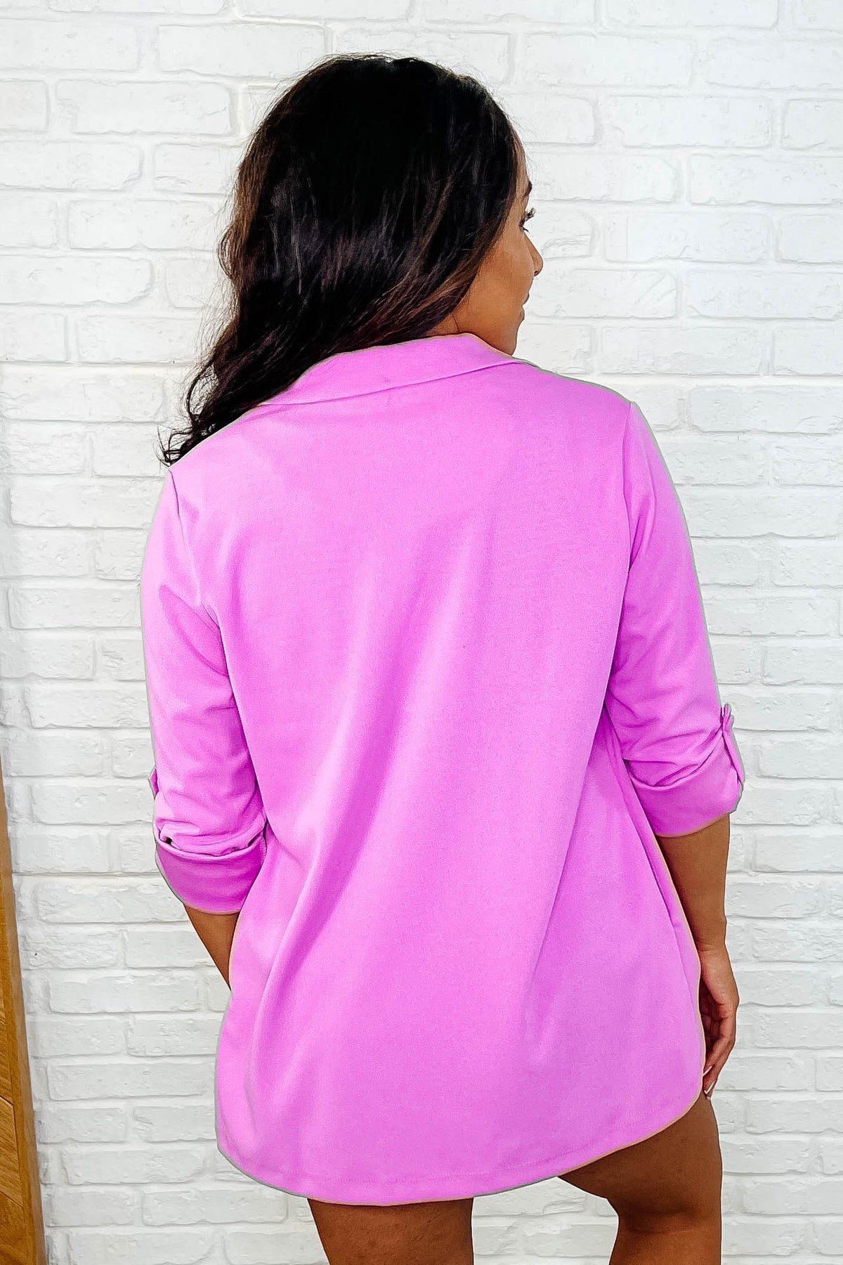 I'm Really That Gal Open Front Blazer in Orchid Glow - 3/21/2025