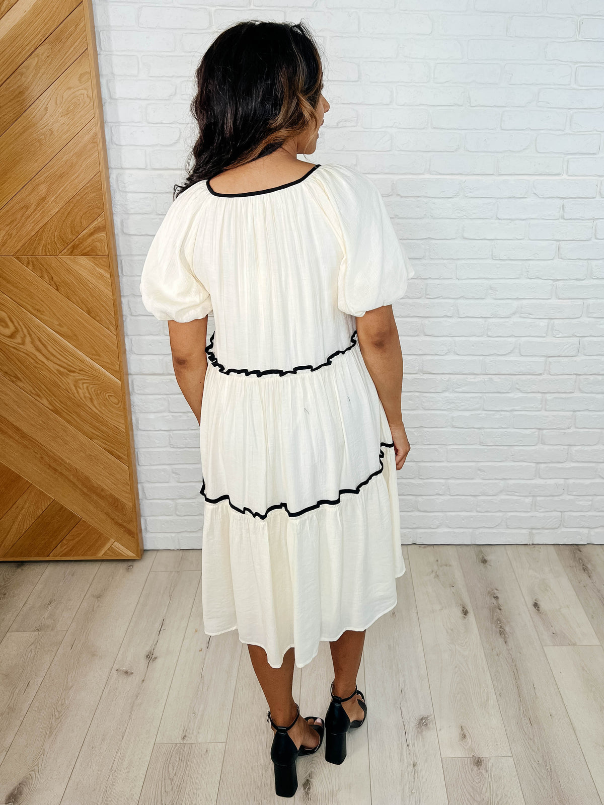 If This World Was Mine Tiered Half Sleeve Dress in Ivory - 3/21/2025