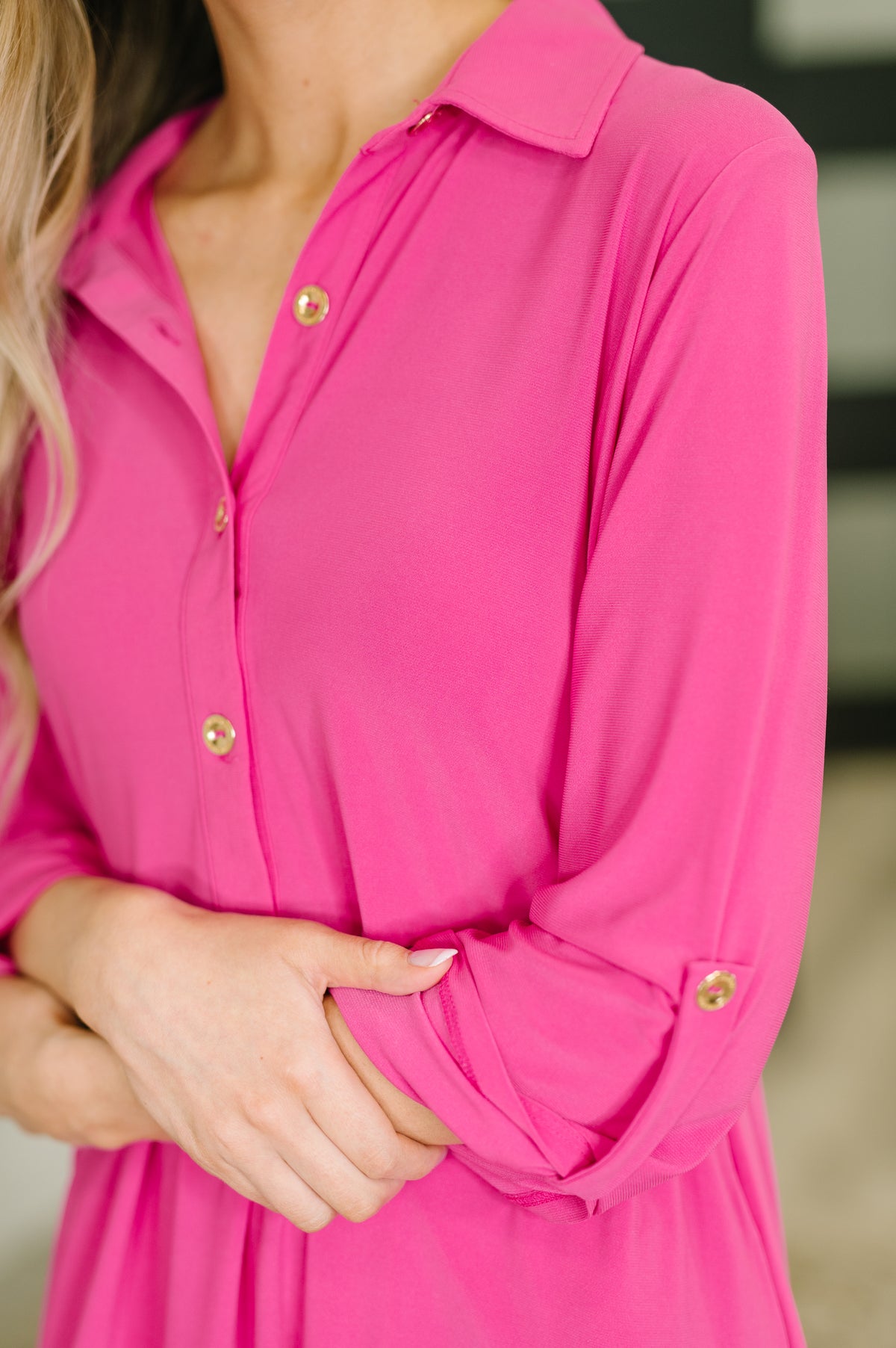 Inspire Collared Neck Dress in Runway Pink - 2/13/2026