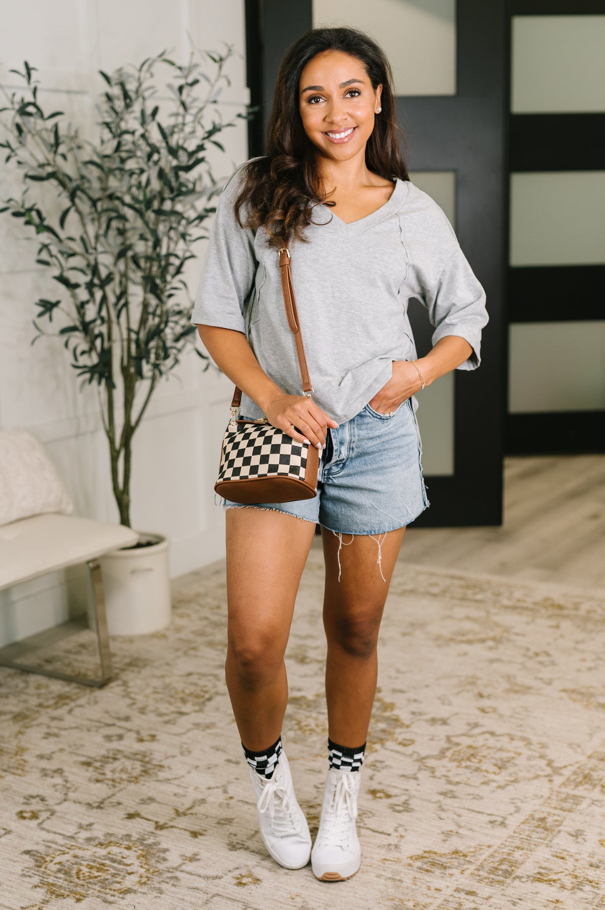 It's All You Oversized Tunic Top in Grey - 7/21/2026