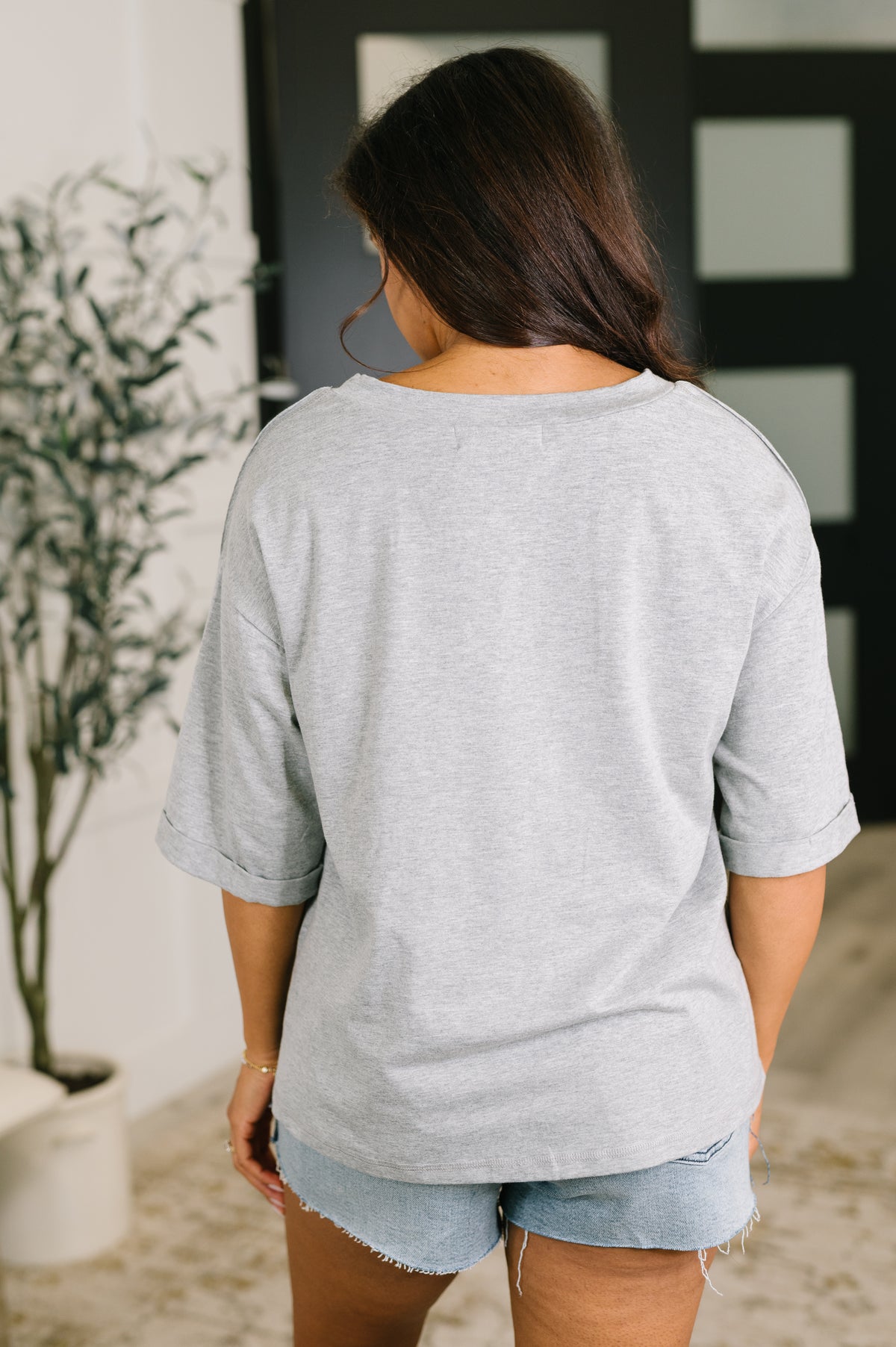 It's All You Oversized Tunic Top in Grey - 7/21/2026