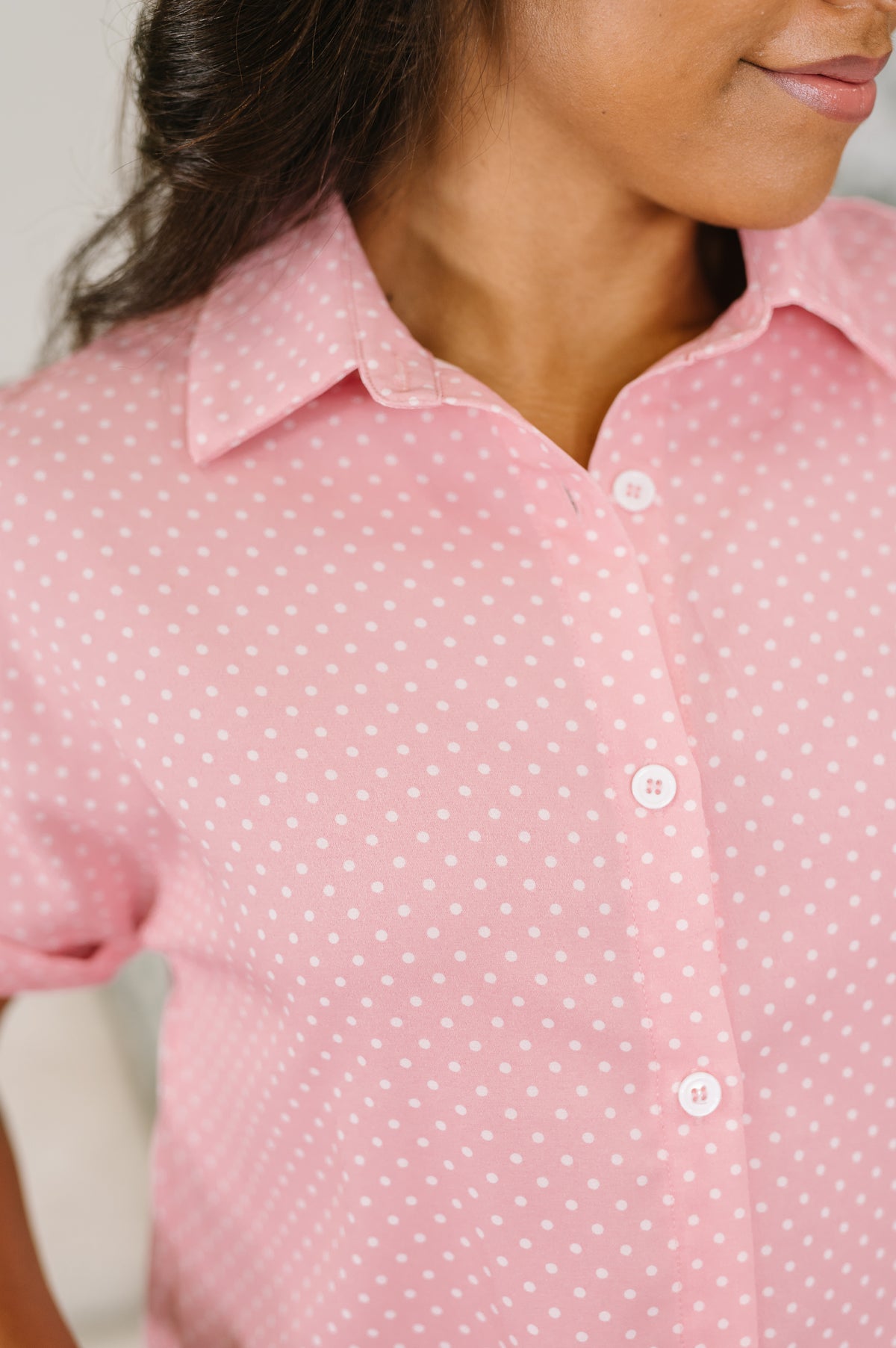 It's Just Business Collared Button Down Blouse - 7/21/2026
