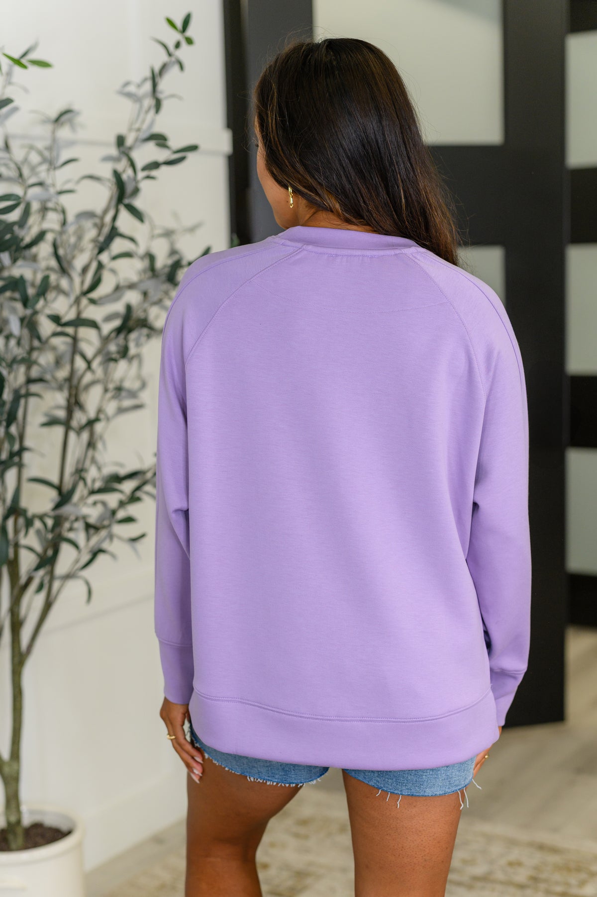 It's The Little Things Relaxed Scuba Pullover in Lavender - 8/7/2025