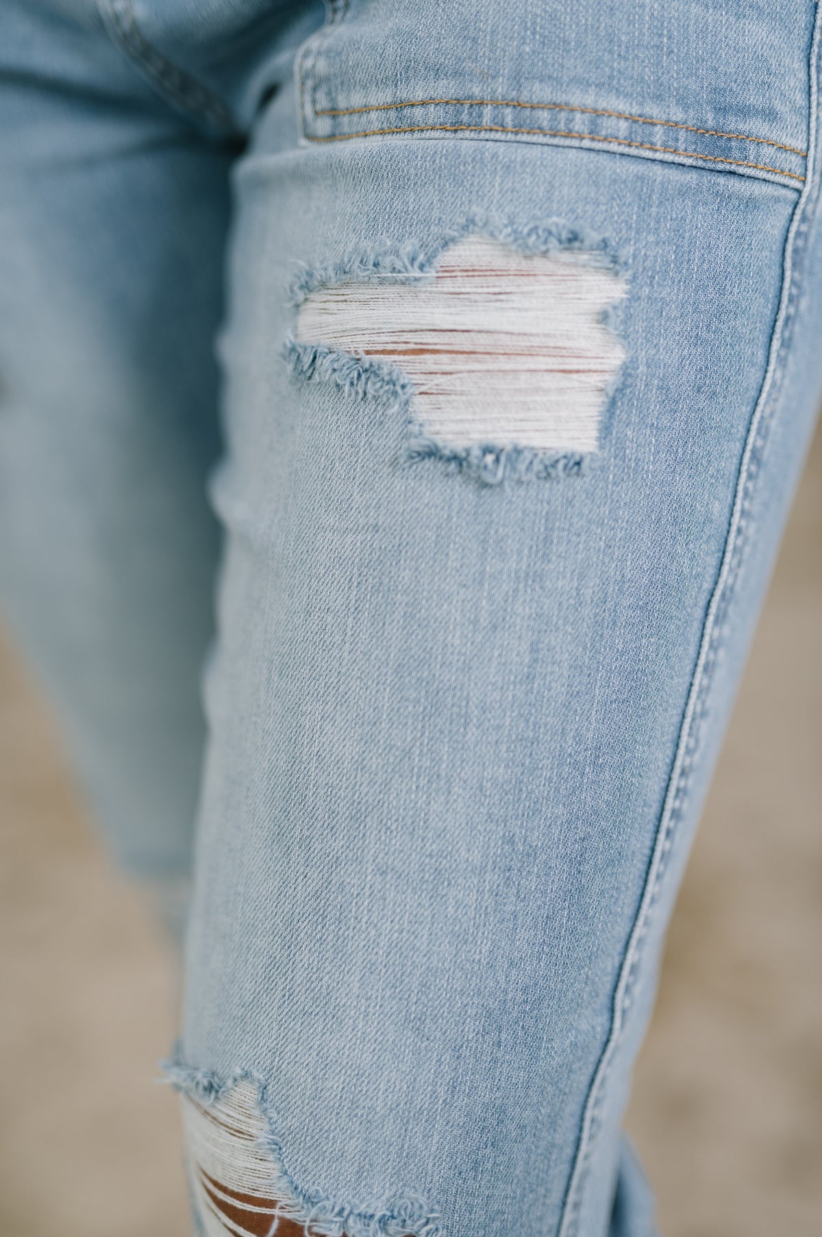 Aiden High Rise Patch Pocket Distressed Boyfriend Jeans - 5/4/2026