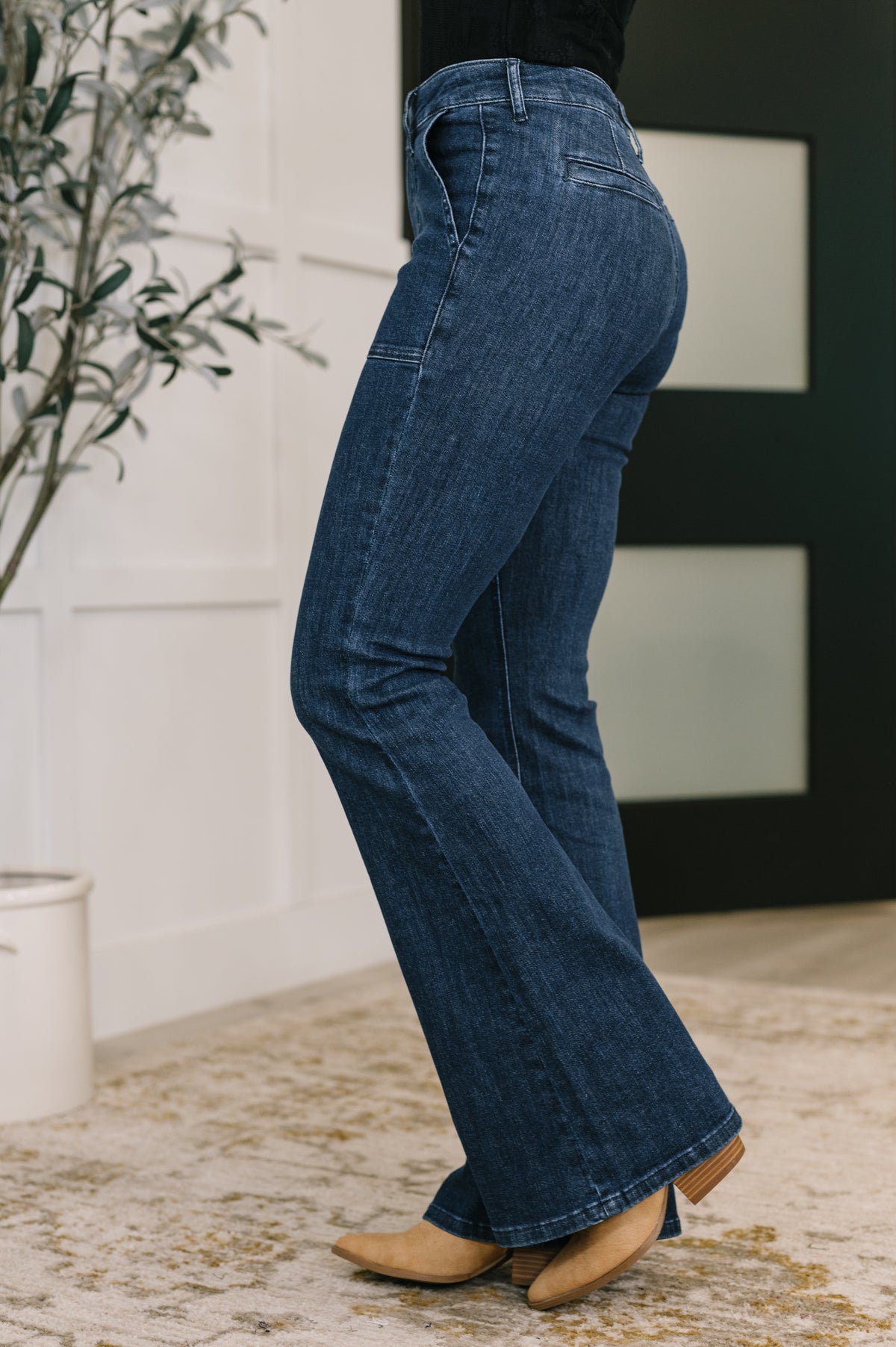 Jada High Waist Flare with Patch Pockets - 10/8/2025
