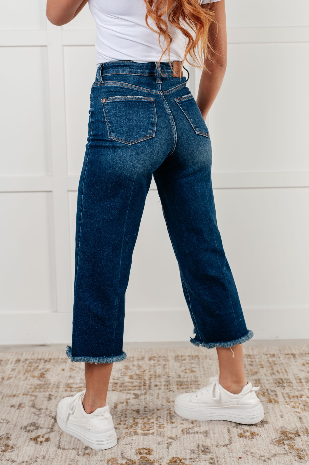 Janice High Rise Button Fly Wide Leg Crop Jeans - 12/4/2024