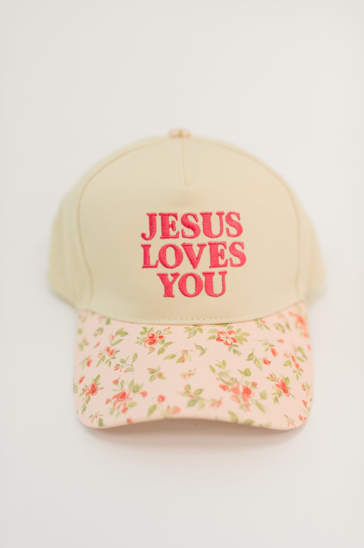 Jesus Loves You Canvas Floral Hat - 2/10/2026