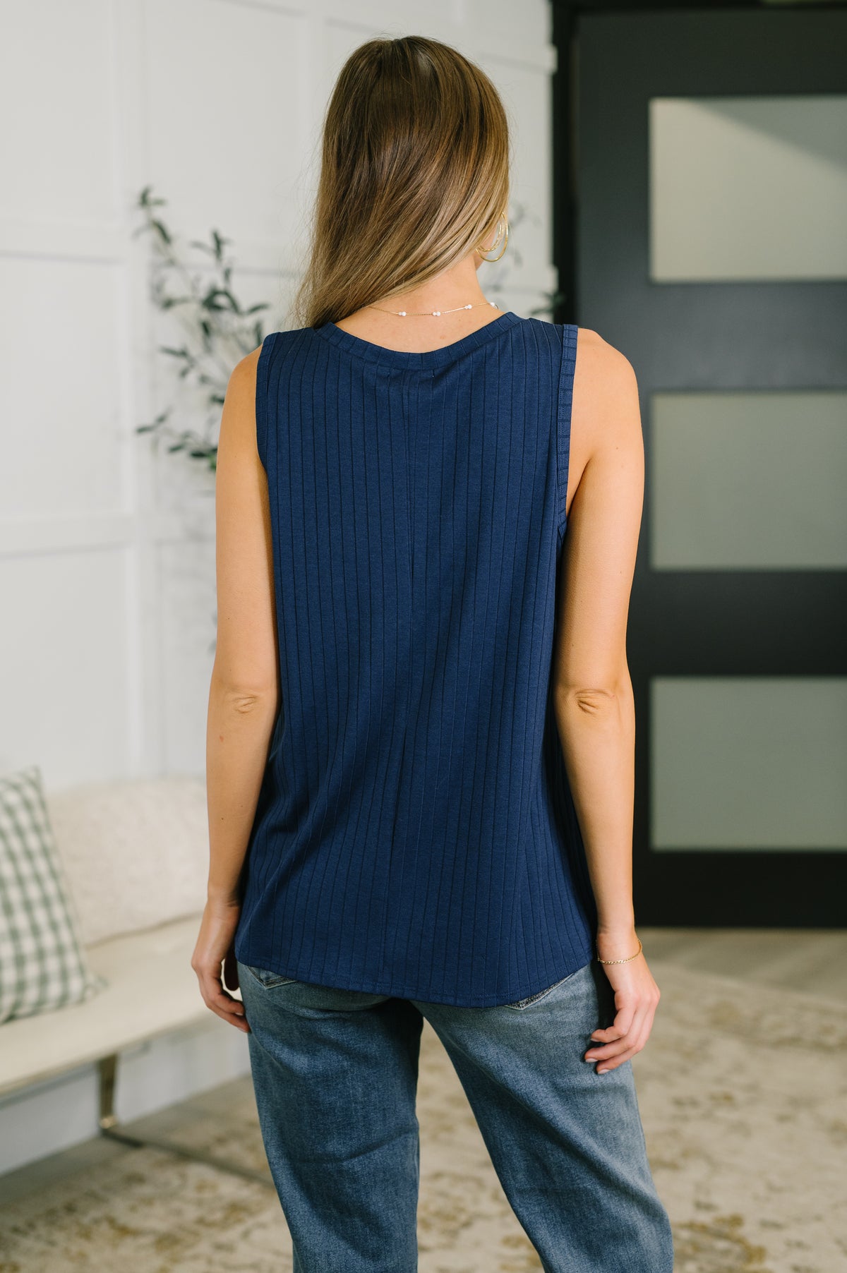 Just Give In Ribbed Knit Tank in Navy - 5/15/2026 NEW