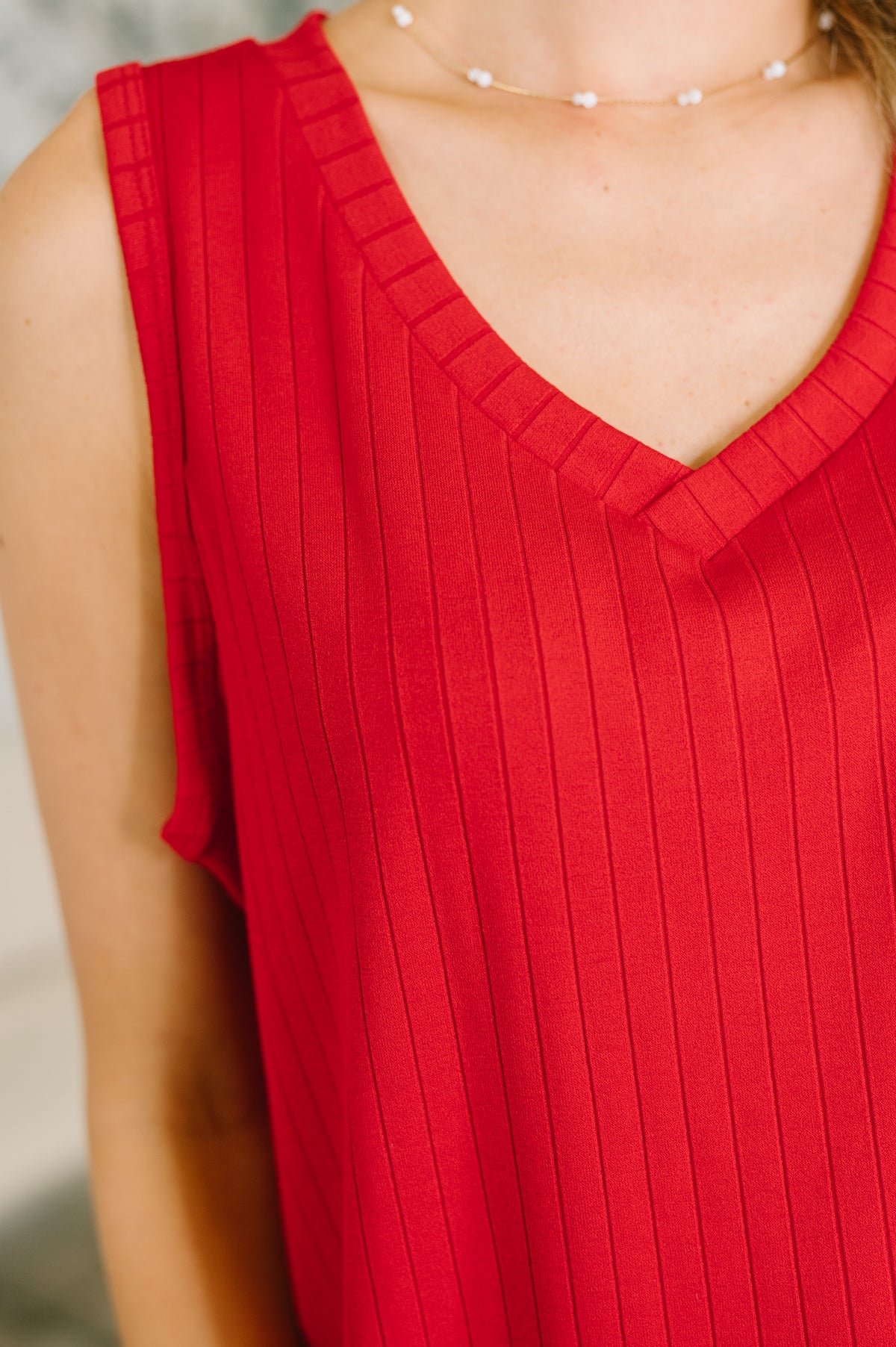Just Give In Ribbed Knit Tank in Red - 5/15/2026 NEW